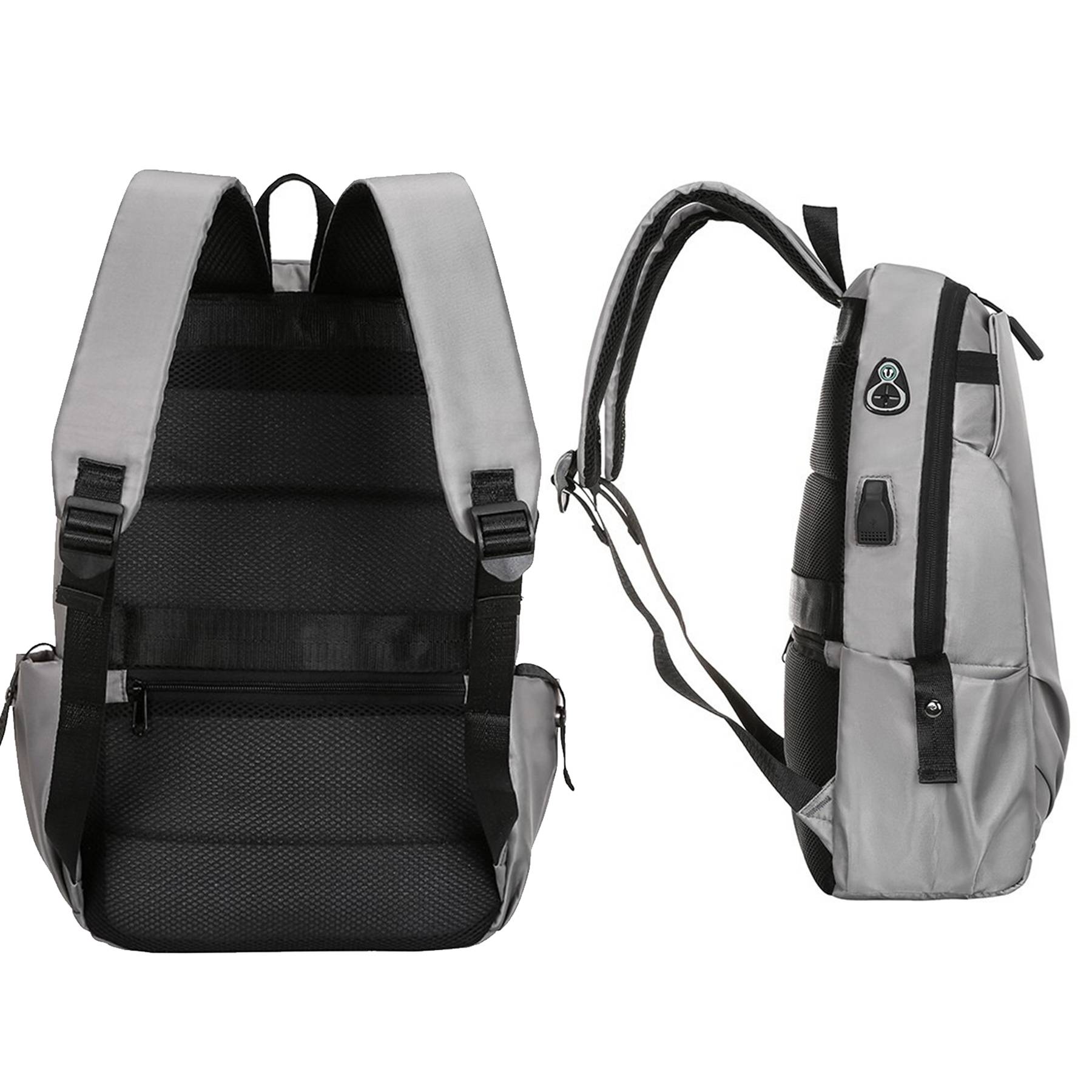 Nylon Computer Backpack With USB Charging Port 3