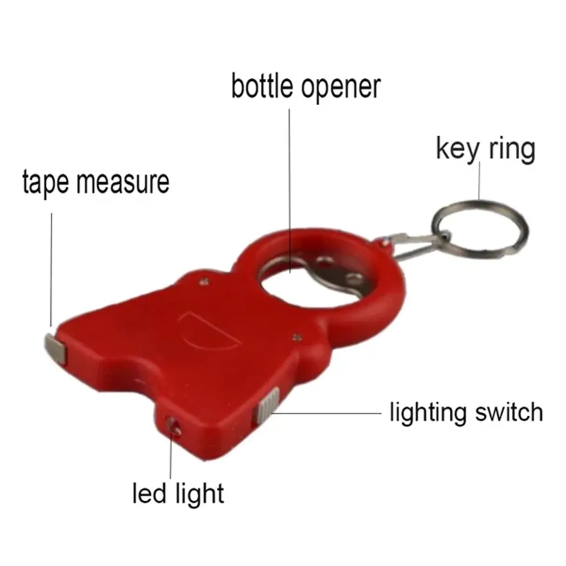 LED Keychain Tape Measure Bottle Opener 3