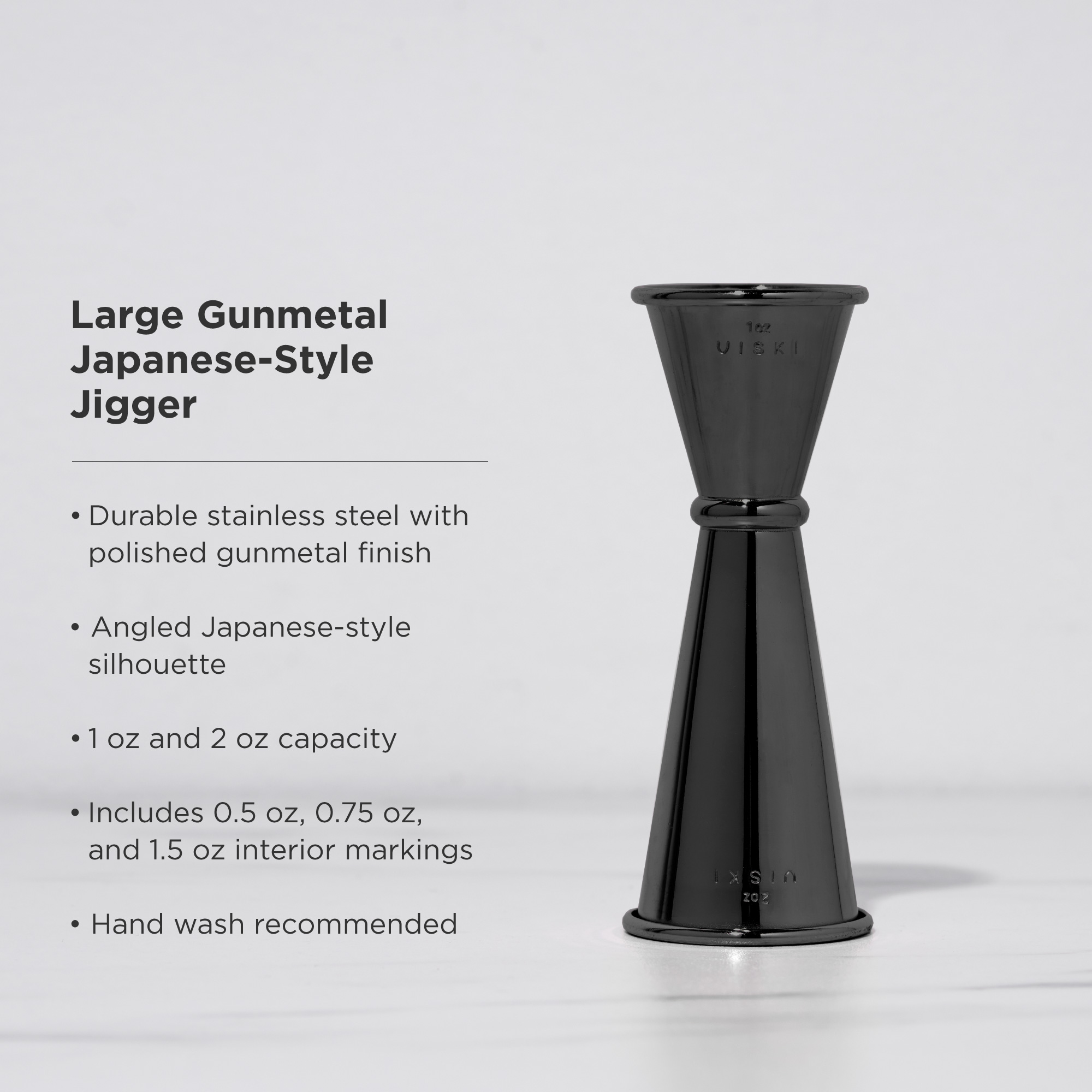 Viski® Large Japanese Style Jigger 4