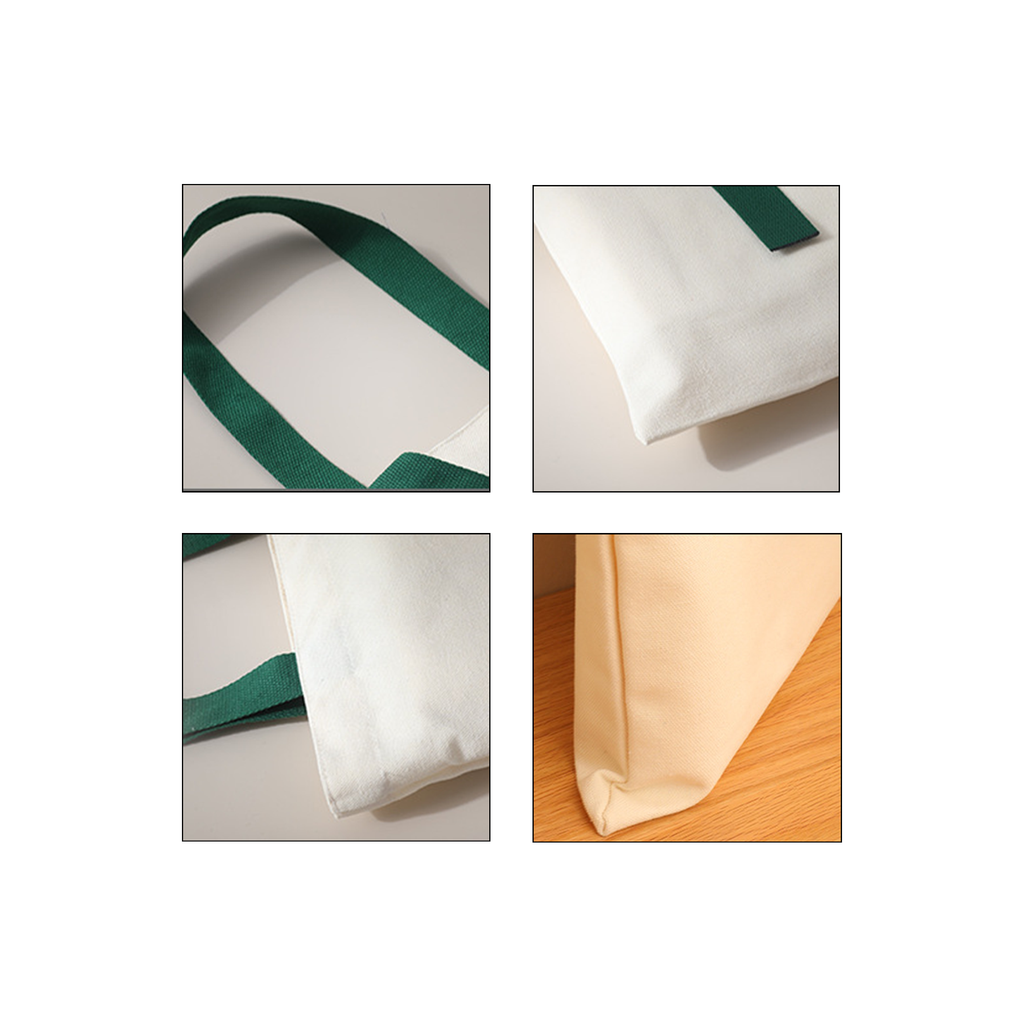 Cotton Canvas Tote Bag with Color Handle, custom tote bag with logo imprint 4