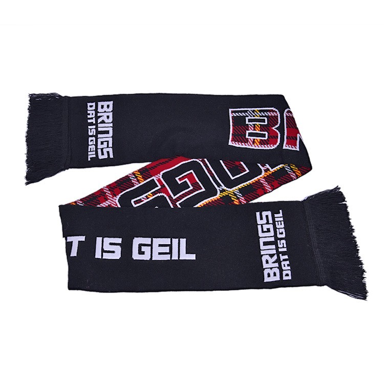 Printing Logo Knit Scarves With Fringe 2
