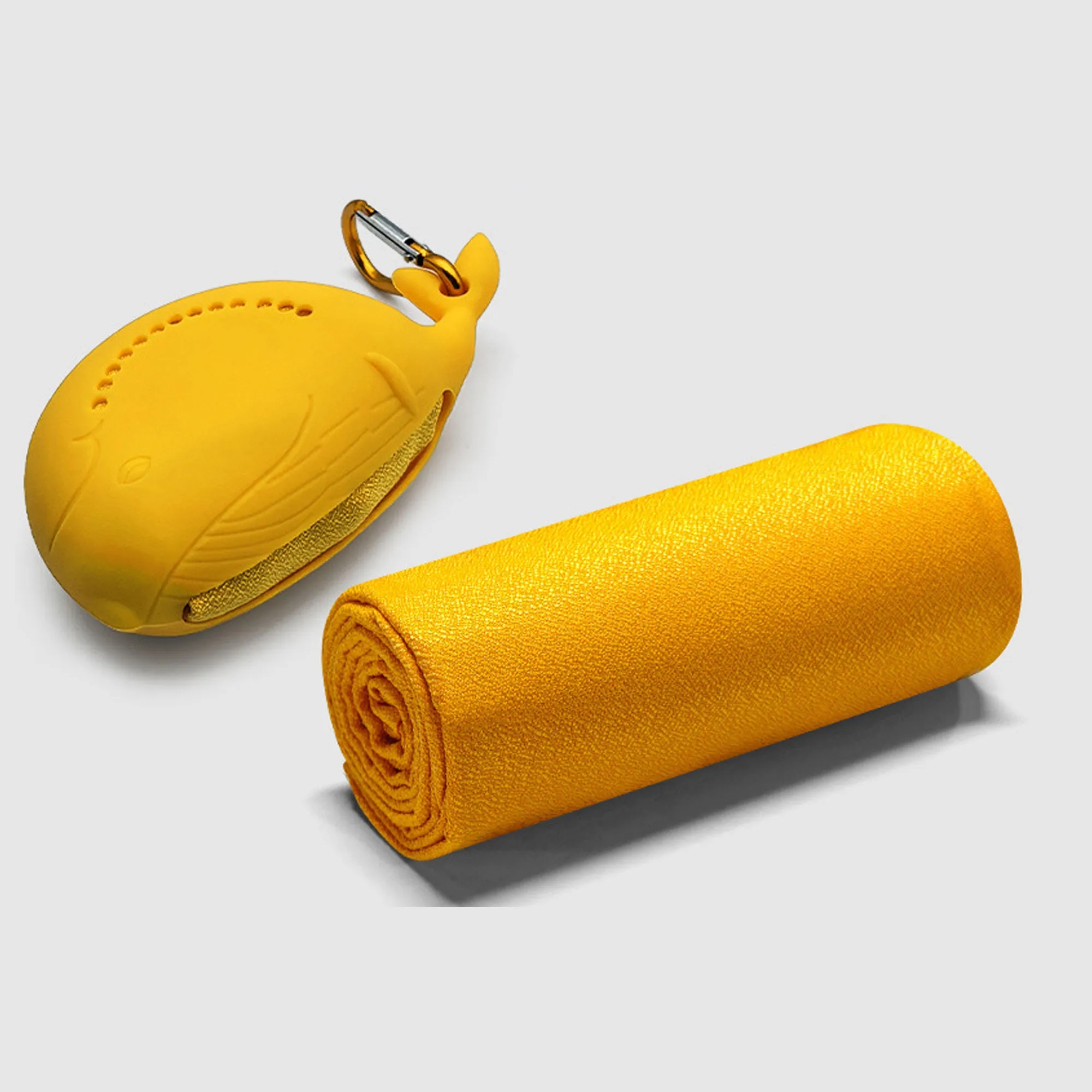 Whale Shape Quick Dry Cooling Sports Towel With Case 5