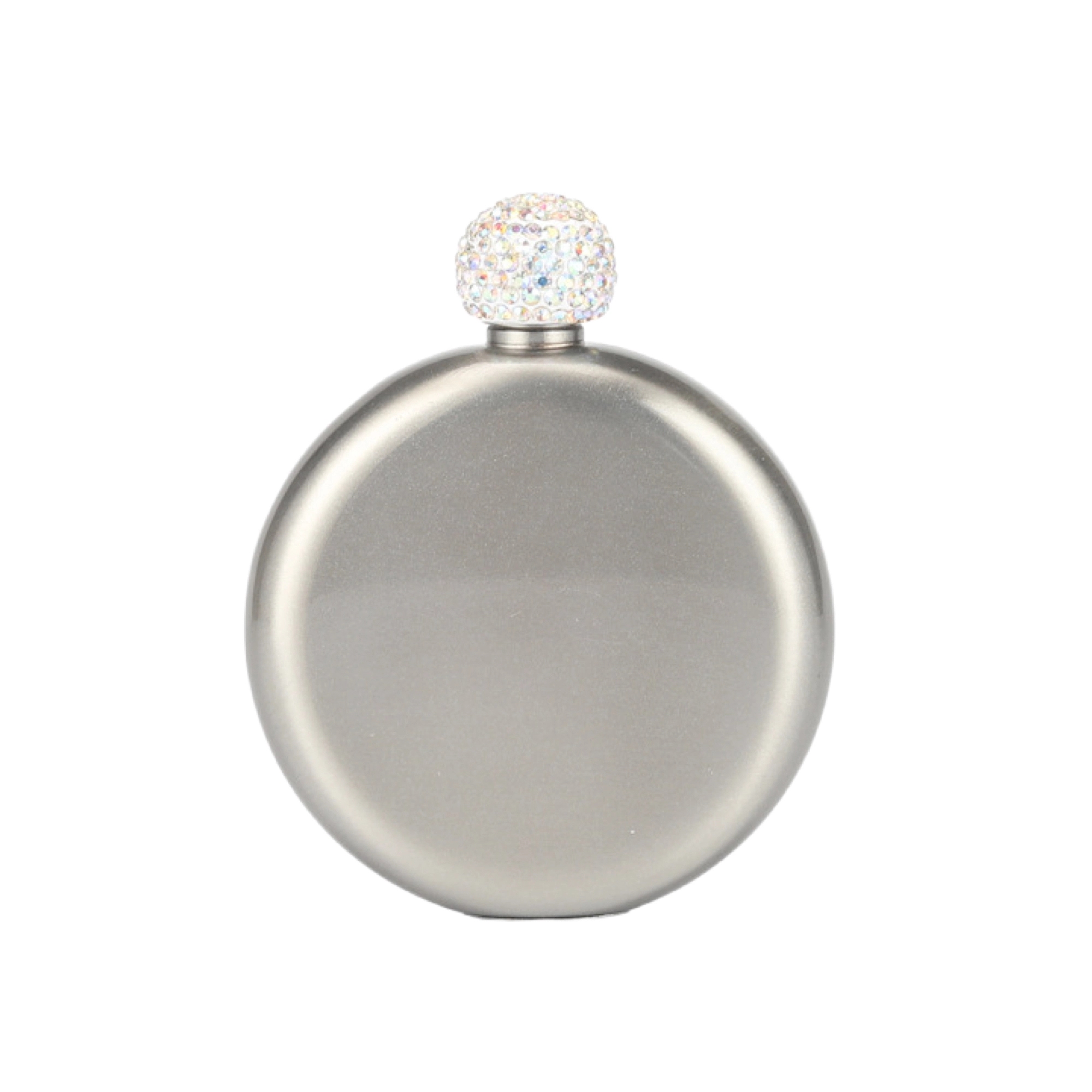 5oz Stainless Steel Wine Flask With Rhinestone Cap 5