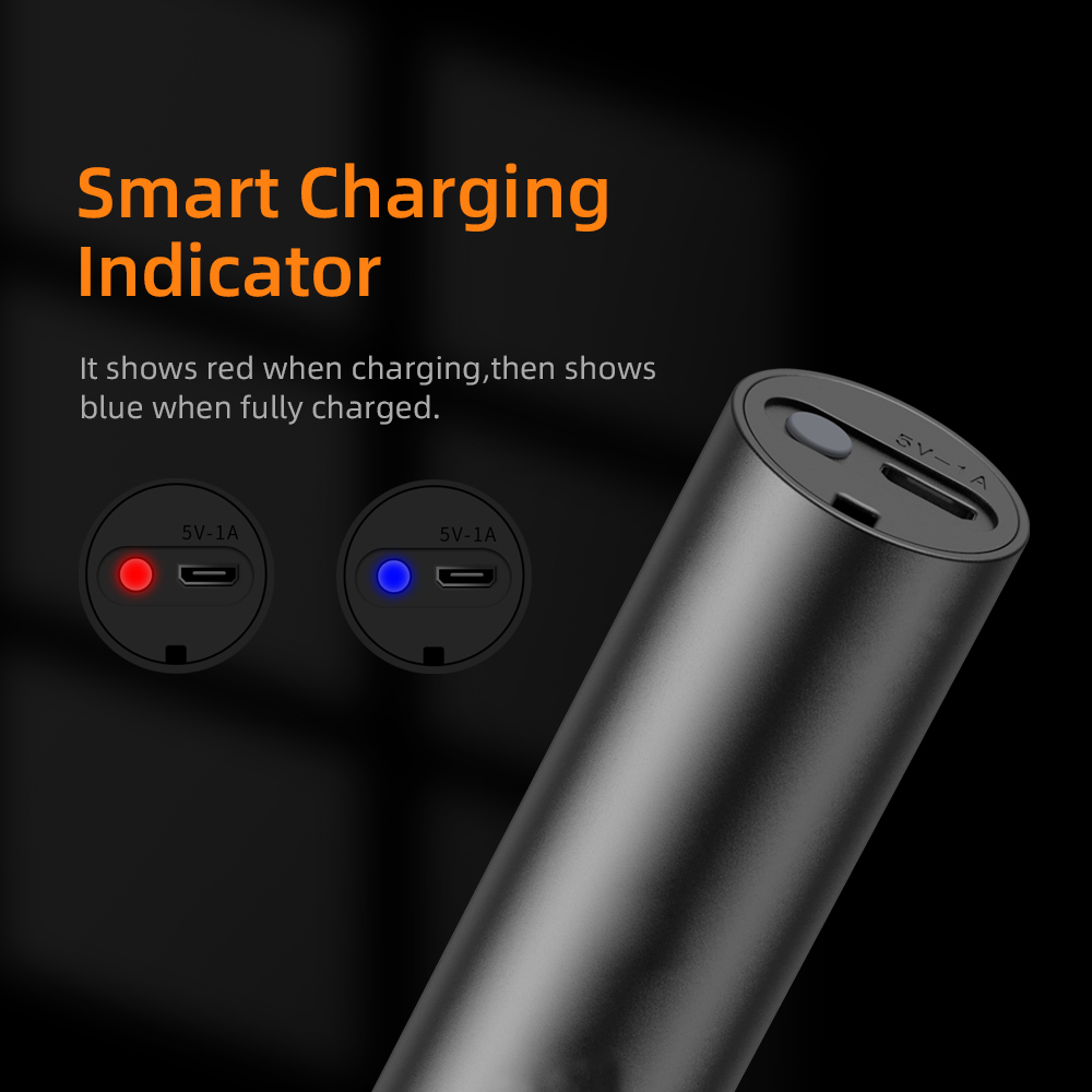 Pocket Flashlight Portable Torch Light USB Rechargeable 800mAh Dimmable Light 7