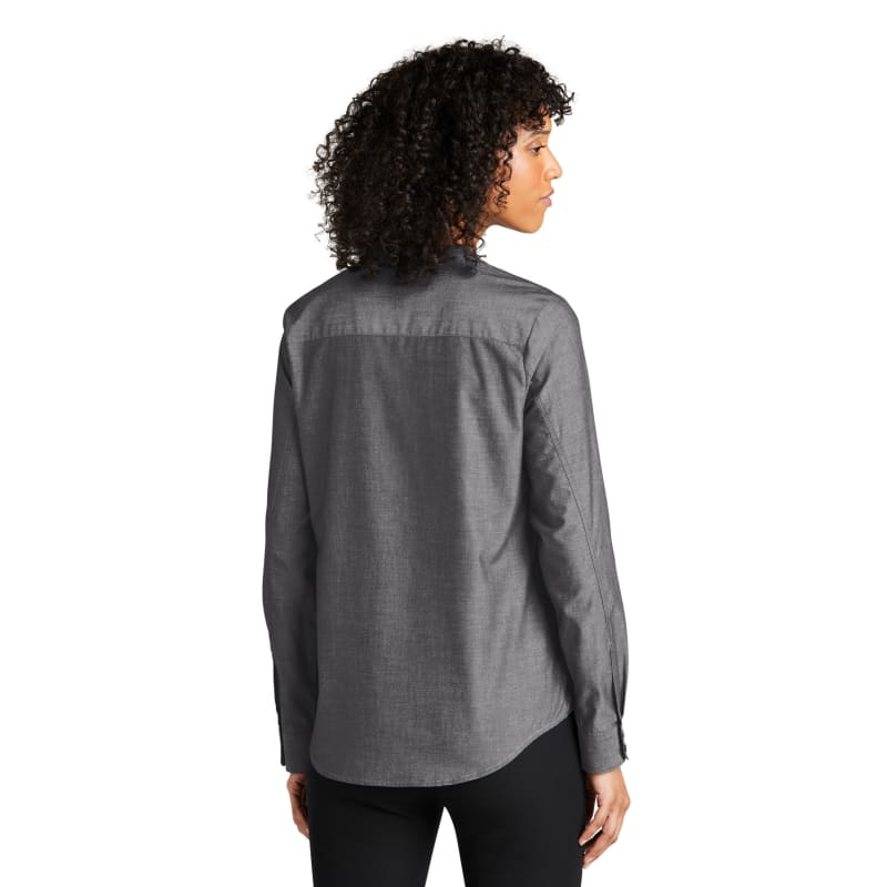 Port Authority Ladies Long Sleeve Chambray Easy Care Shirt 5
