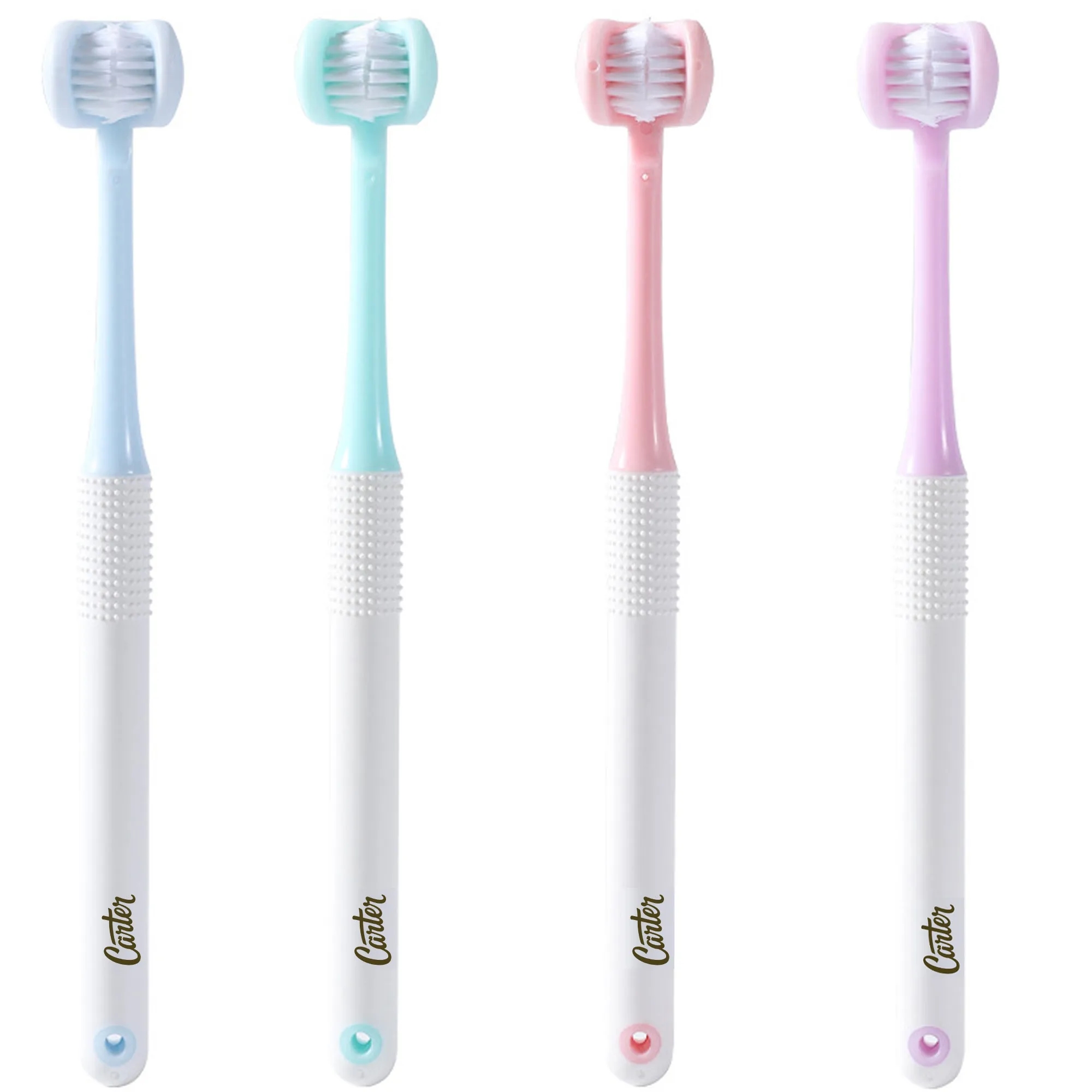 Soft Bristle Wrap-Around Protective Teeth Cleaning Three-Sid