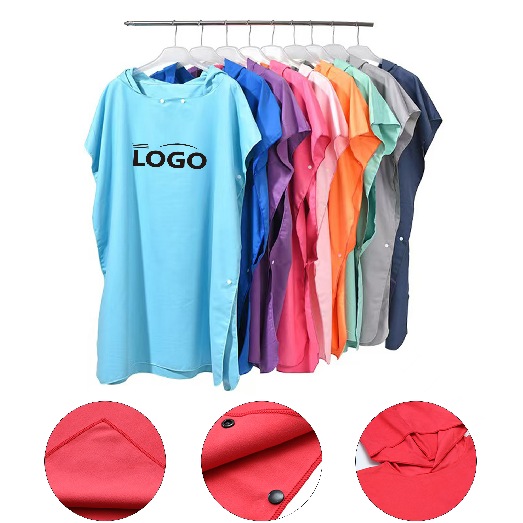 Large Quick-Dry Beach Poncho Robe 3