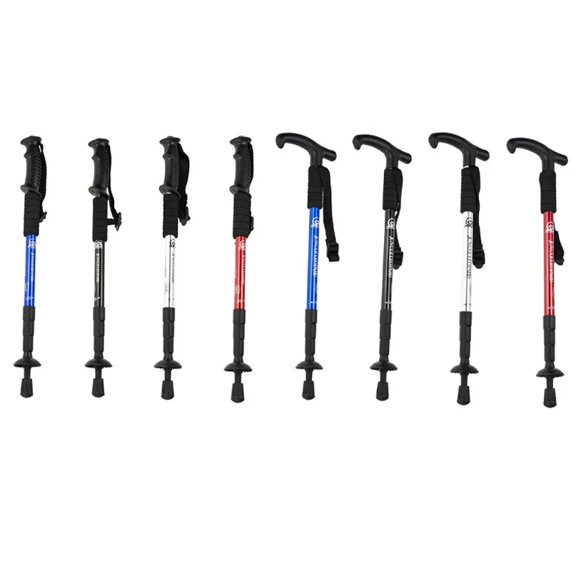 Walking Trekking Hiking Poles Anti Telescopic Collapsible 2
