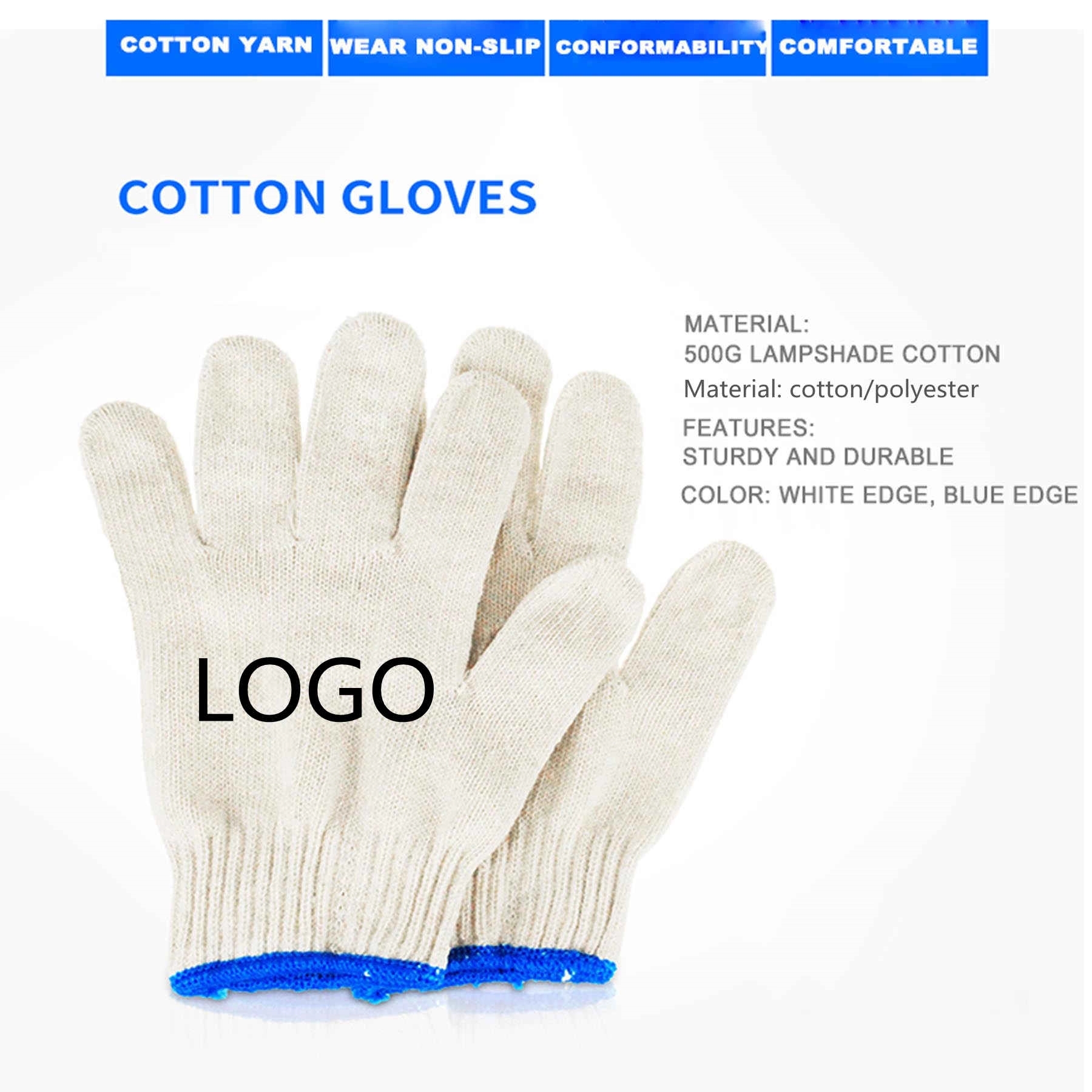 Knit Cotton/Polyester Blend Work Gloves 2