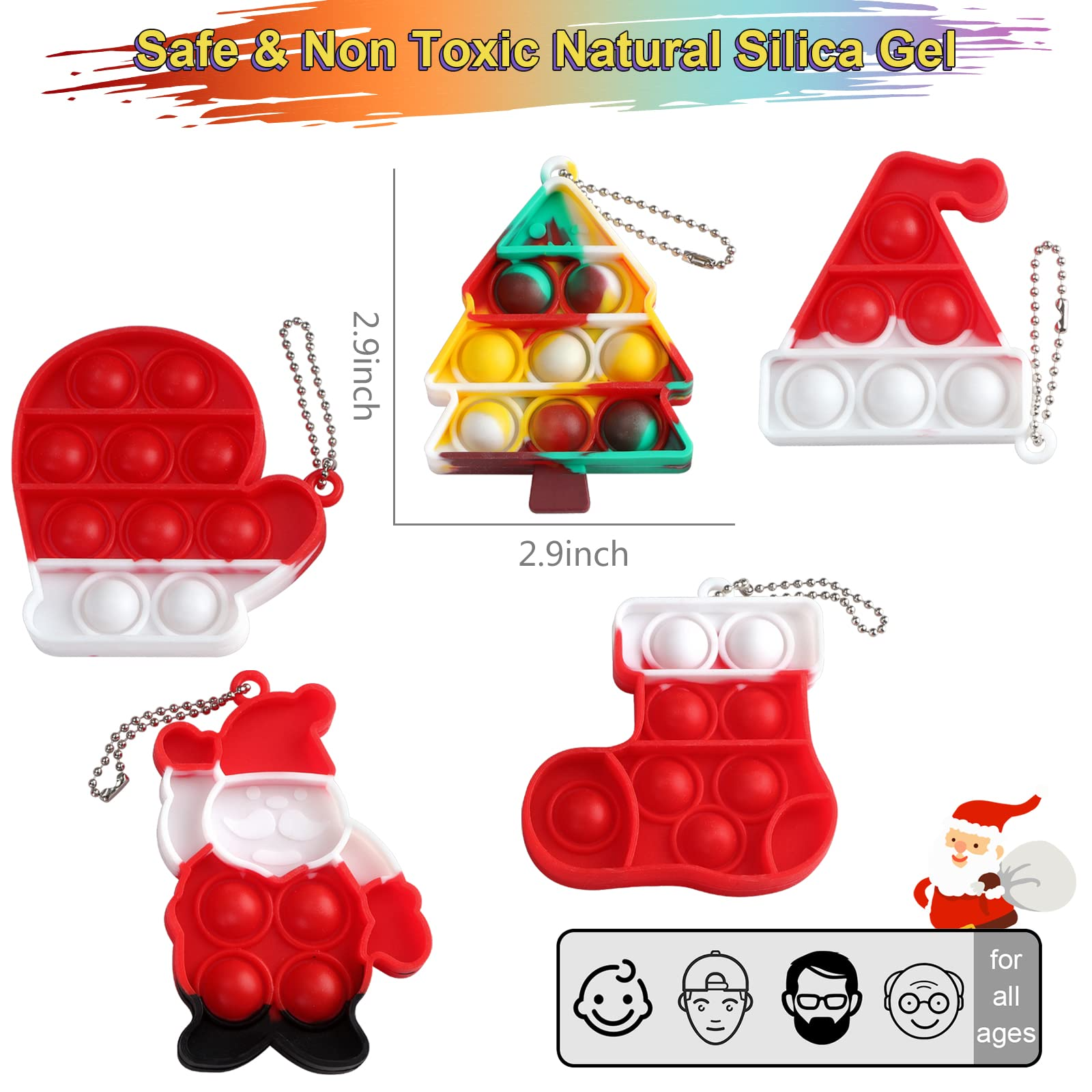 Mini Christmas Pop Keychain 7