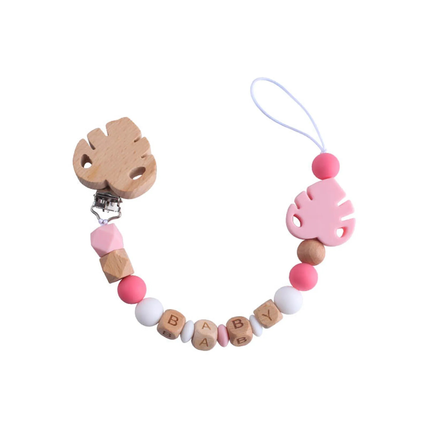Beech Leaf Pacifier Clip 4