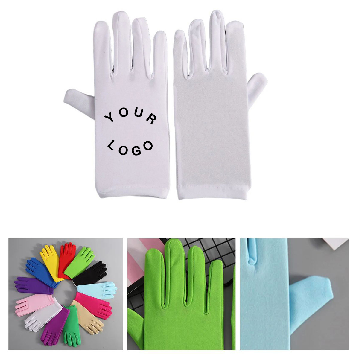 Polyester Smooth Ceremony Dress Gloves 4