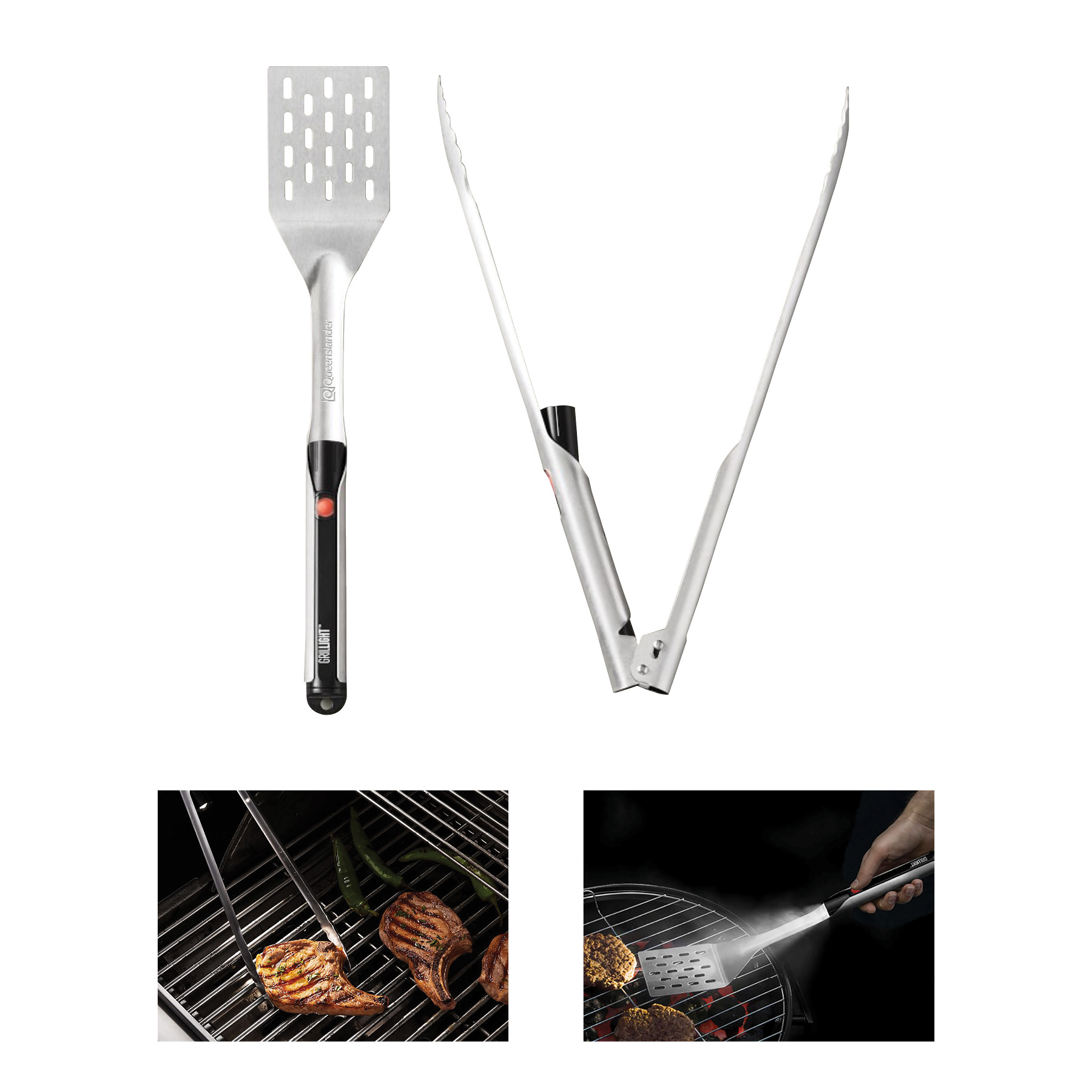 Grillight® Premium Stainless Steel LED Grill Set 1