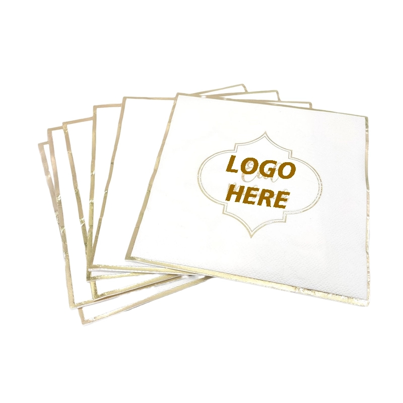 Custom Gold Foil Disposable Paper Napkins 2