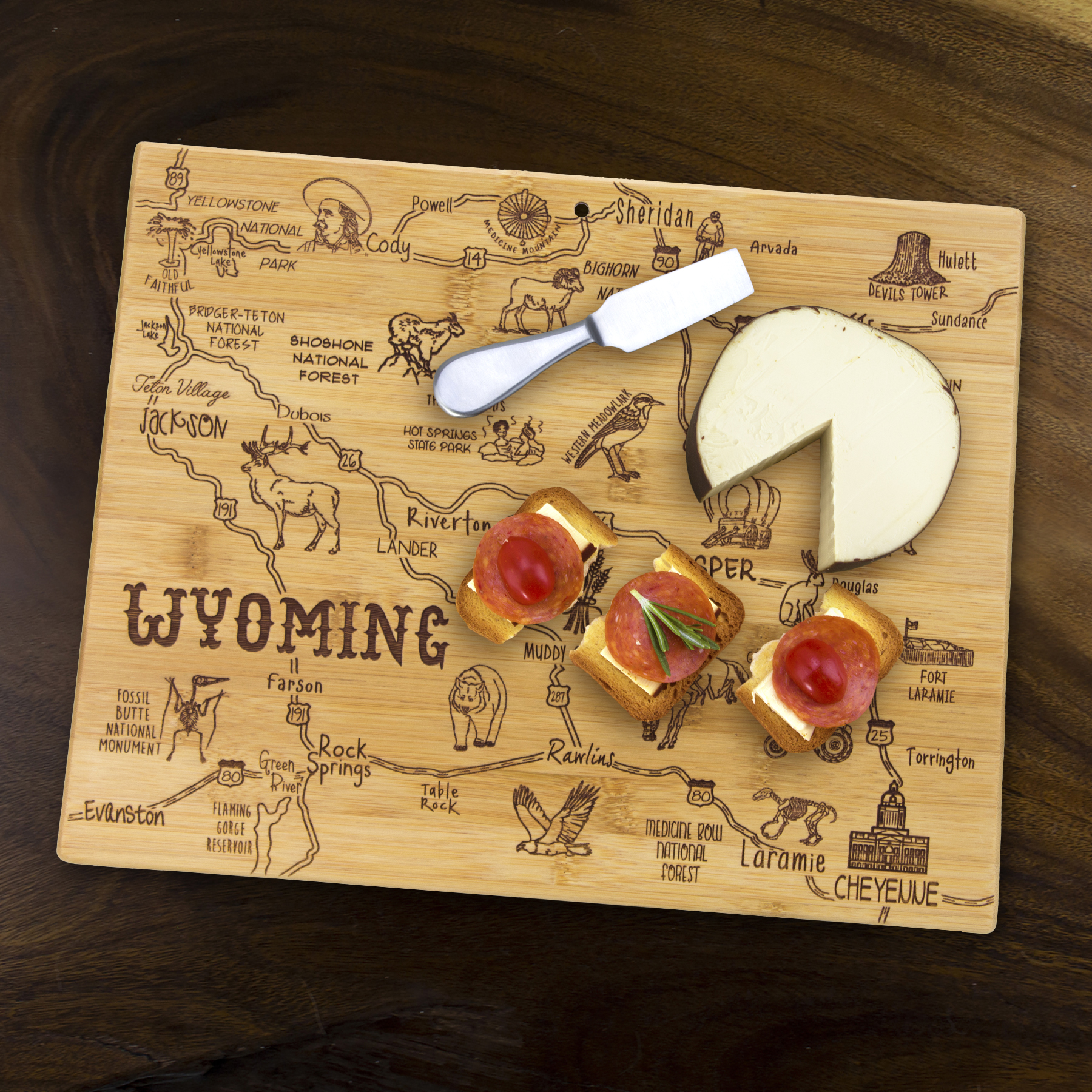 Destination Wyoming Cutting & Serving Board 4