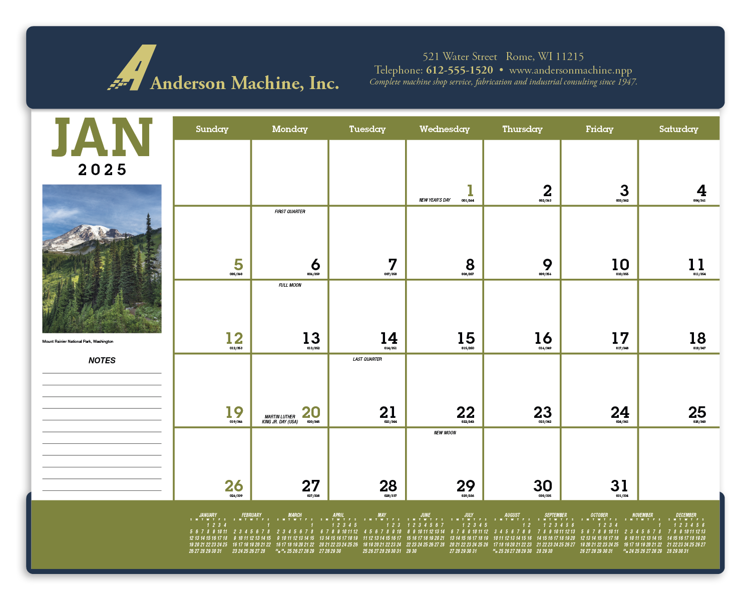 Triumph® Calendars Scenic Desk Pad 45