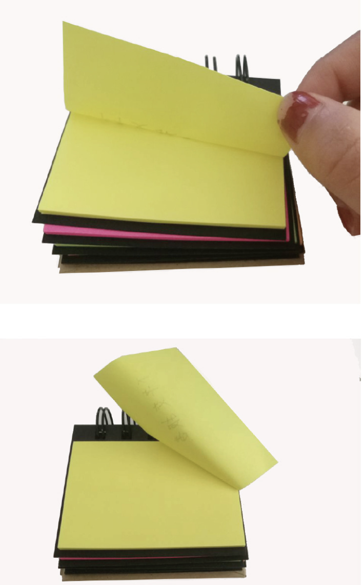 Kraft Cover Mini Notebook with Sticky Notes 3