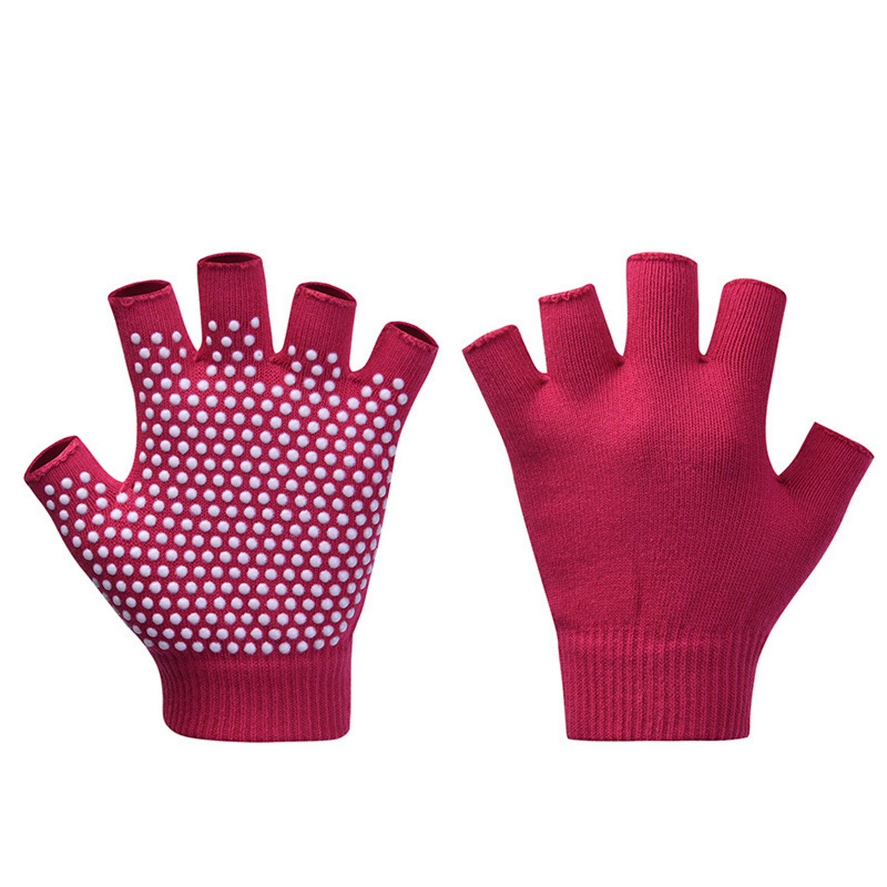 Winter Half Finger Gloves Knitted Fingerless 1