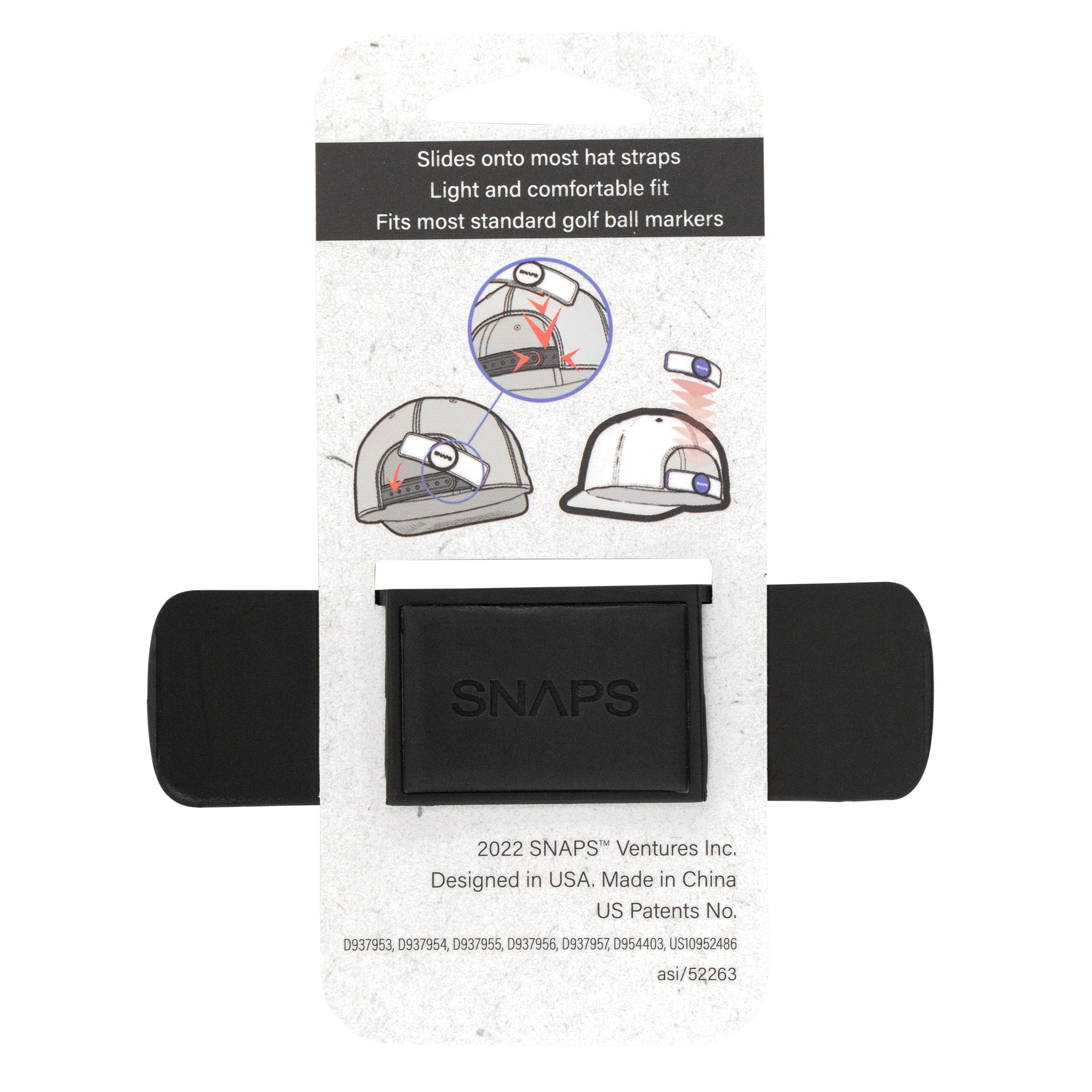 SNAPS Golf Hat Strap Clip 9