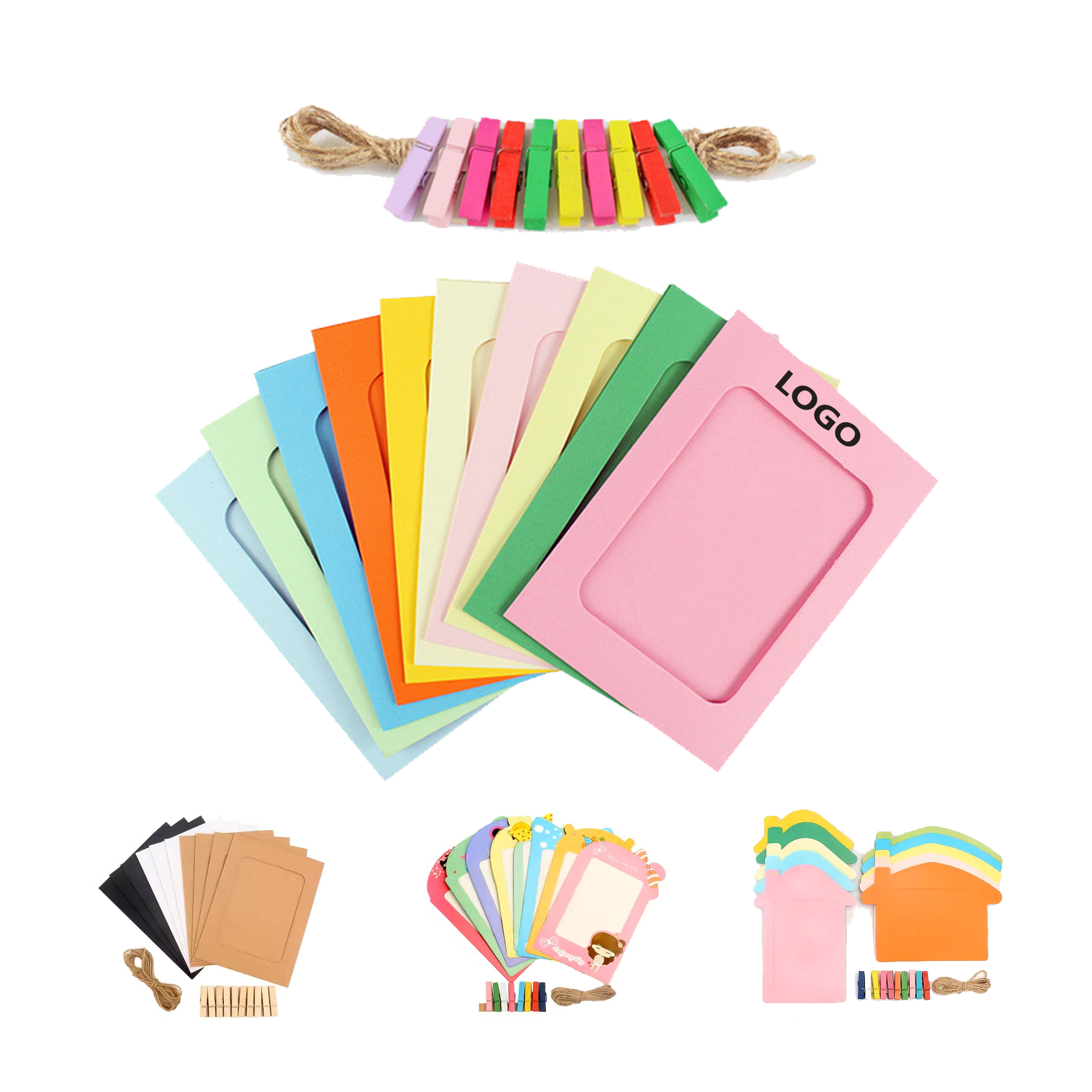 DIY Paper Frames with Clips and Strings 2