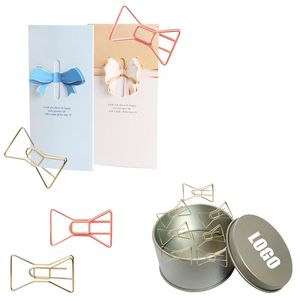 Bow Tie Shaped Paper Clips in Tin Box 3