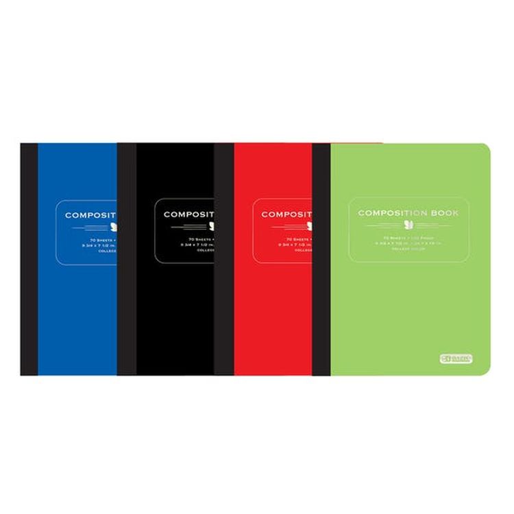 Composition Books - 8 Poly Cover Covers College Ruled 70 Pages 2