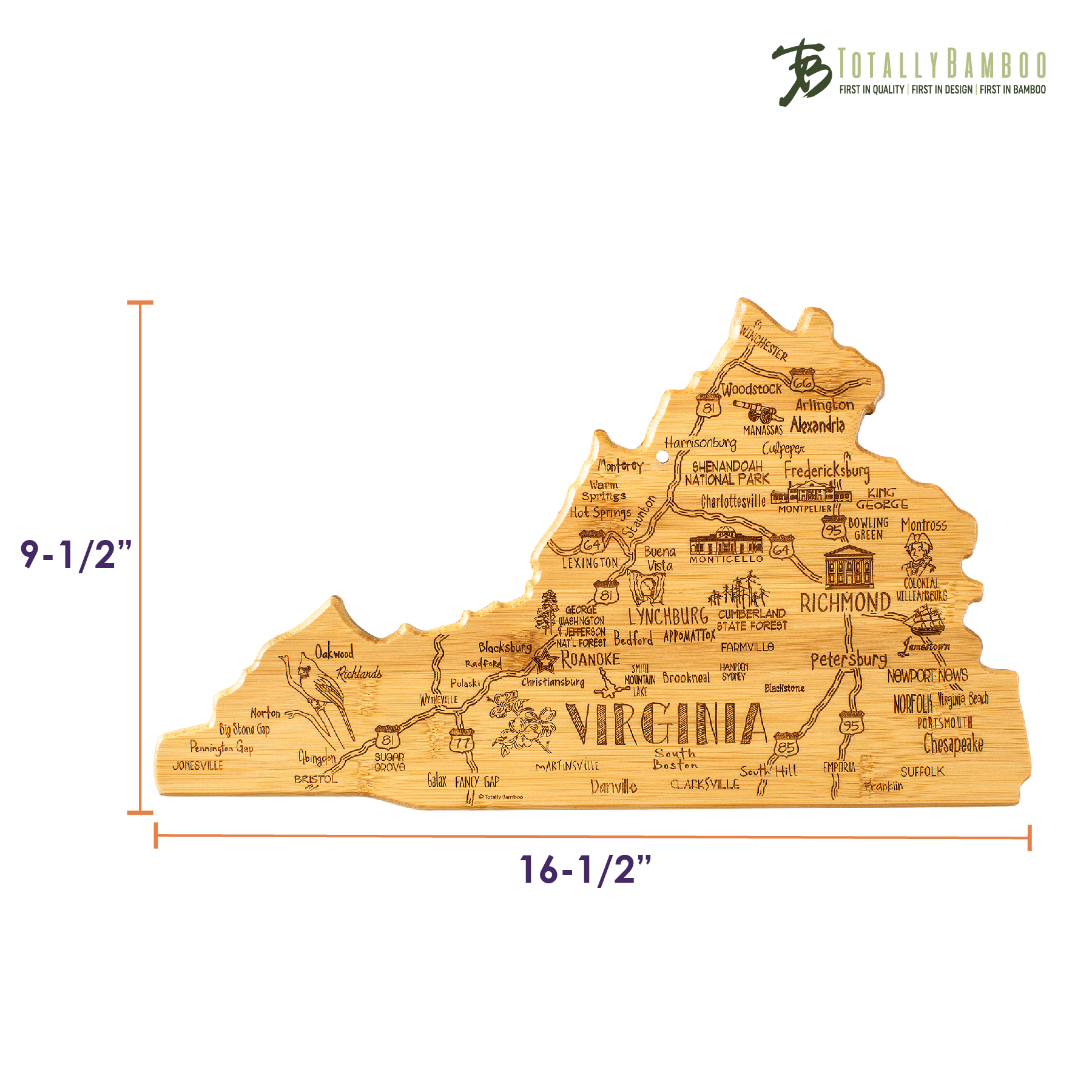 Destination Virginia Cutting & Serving Board 4
