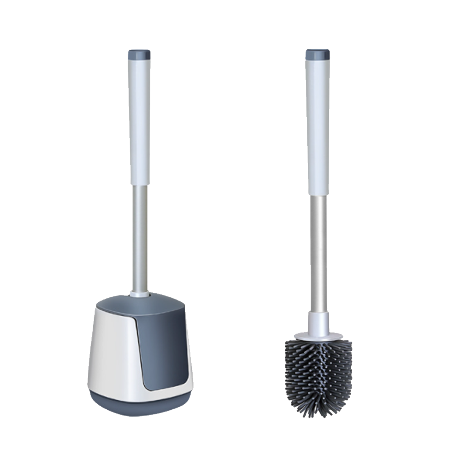 Wall Mounted Soft Wool Silicone Toilet Brush 4