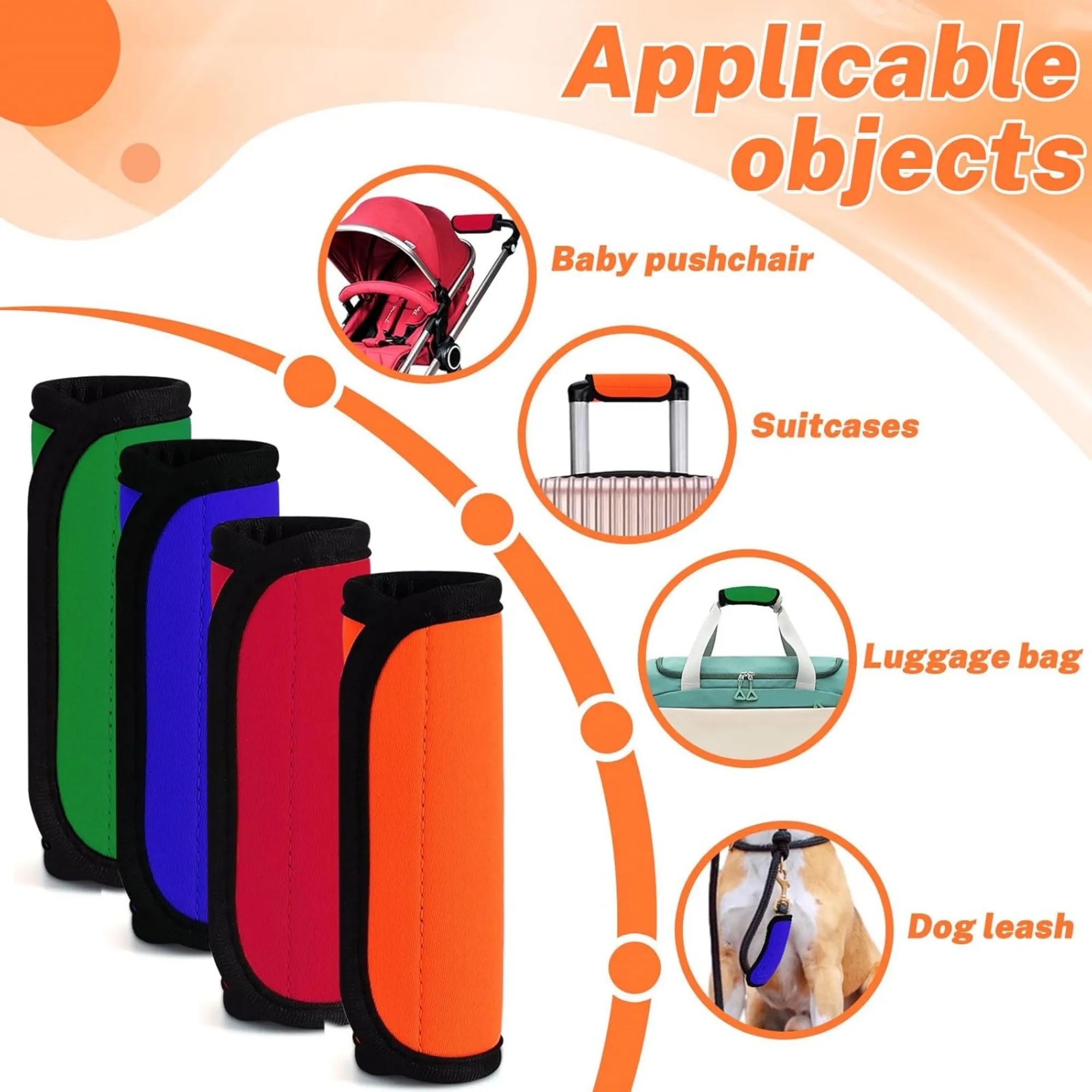 Neoprene Waterproof Luggage Handle Grip Cover 26