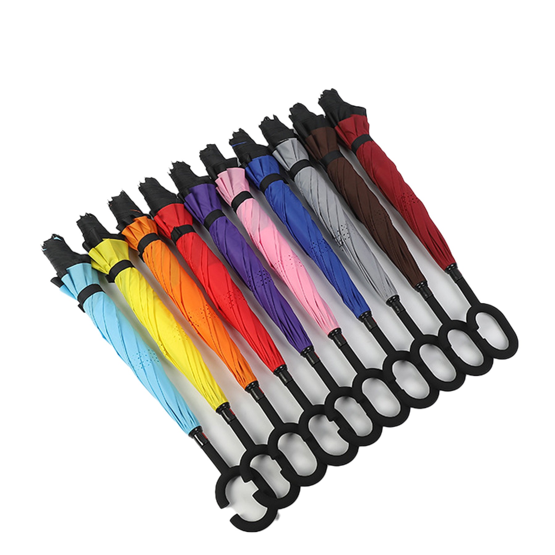 48" Arc Two-Tone Inverted Reverse Umbrella 2
