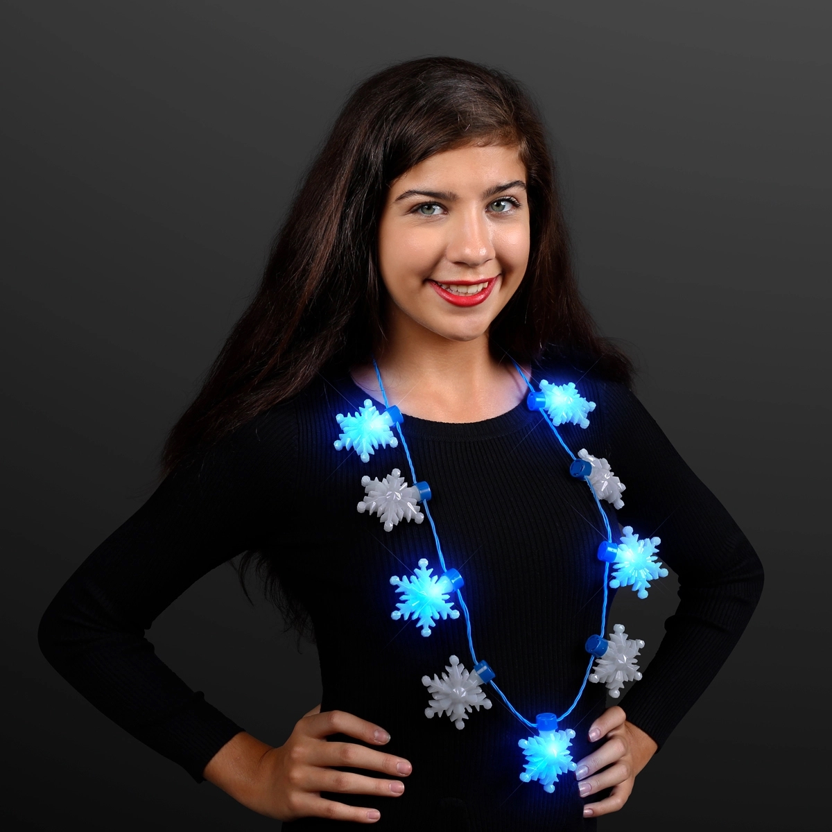 LED Snowflakes String Lights Necklace 4