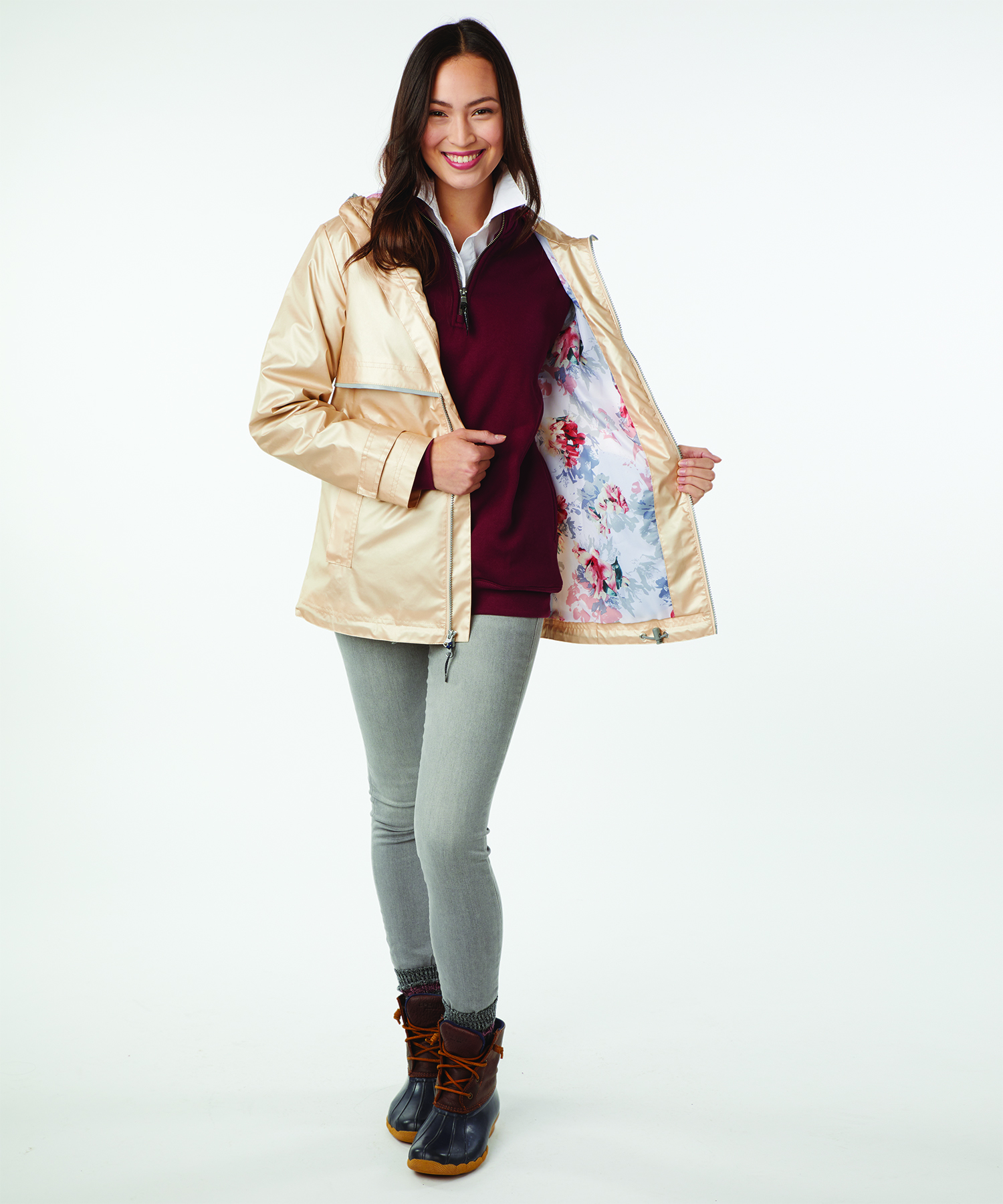 Women's New Englander Rain Jacket With Printed Lining