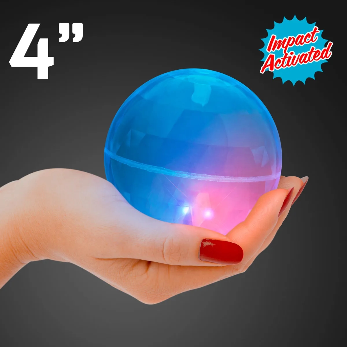 Super Sized Blue Air Bounce Balls with LEDs 2