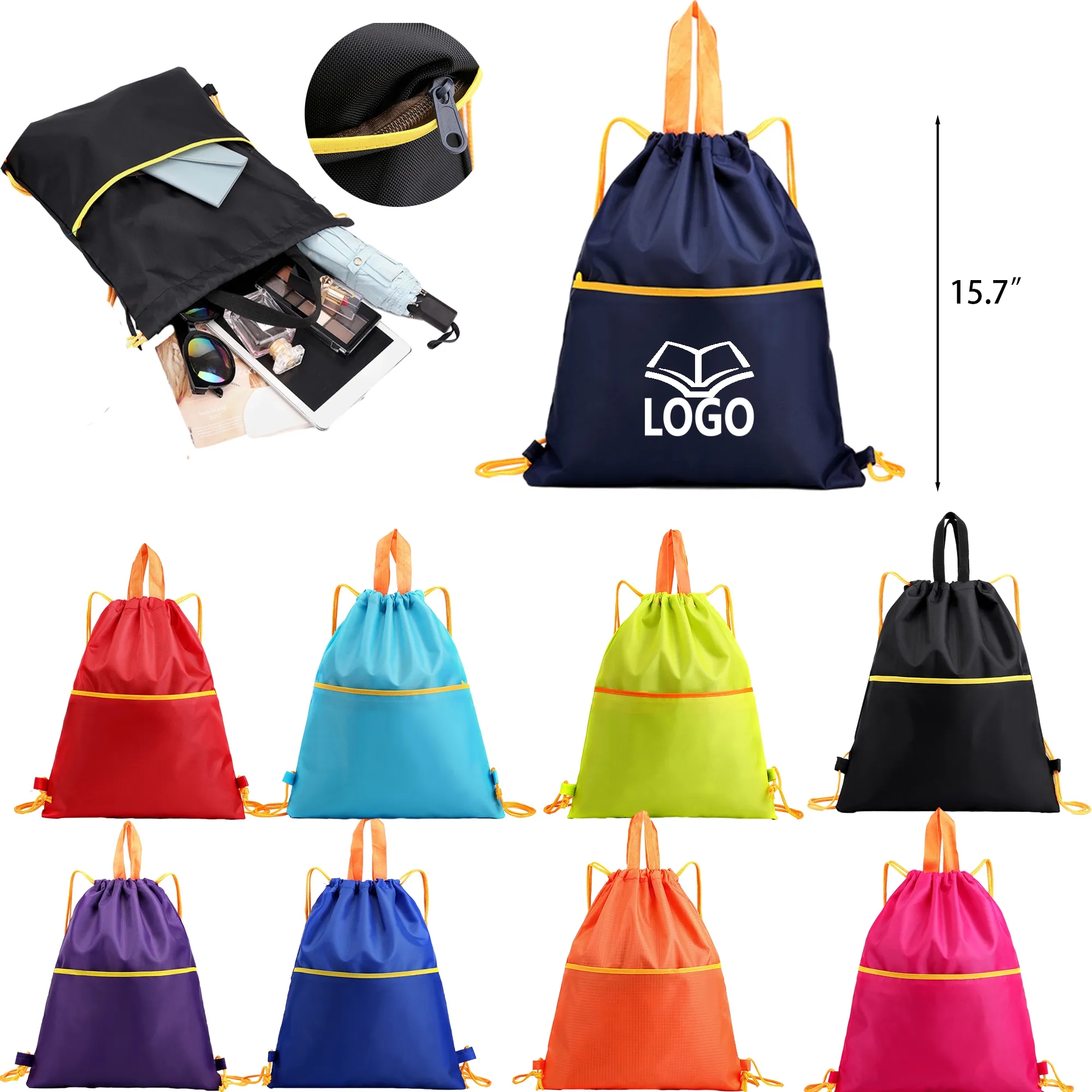 420D Waterproof Drawstring Backpack 4