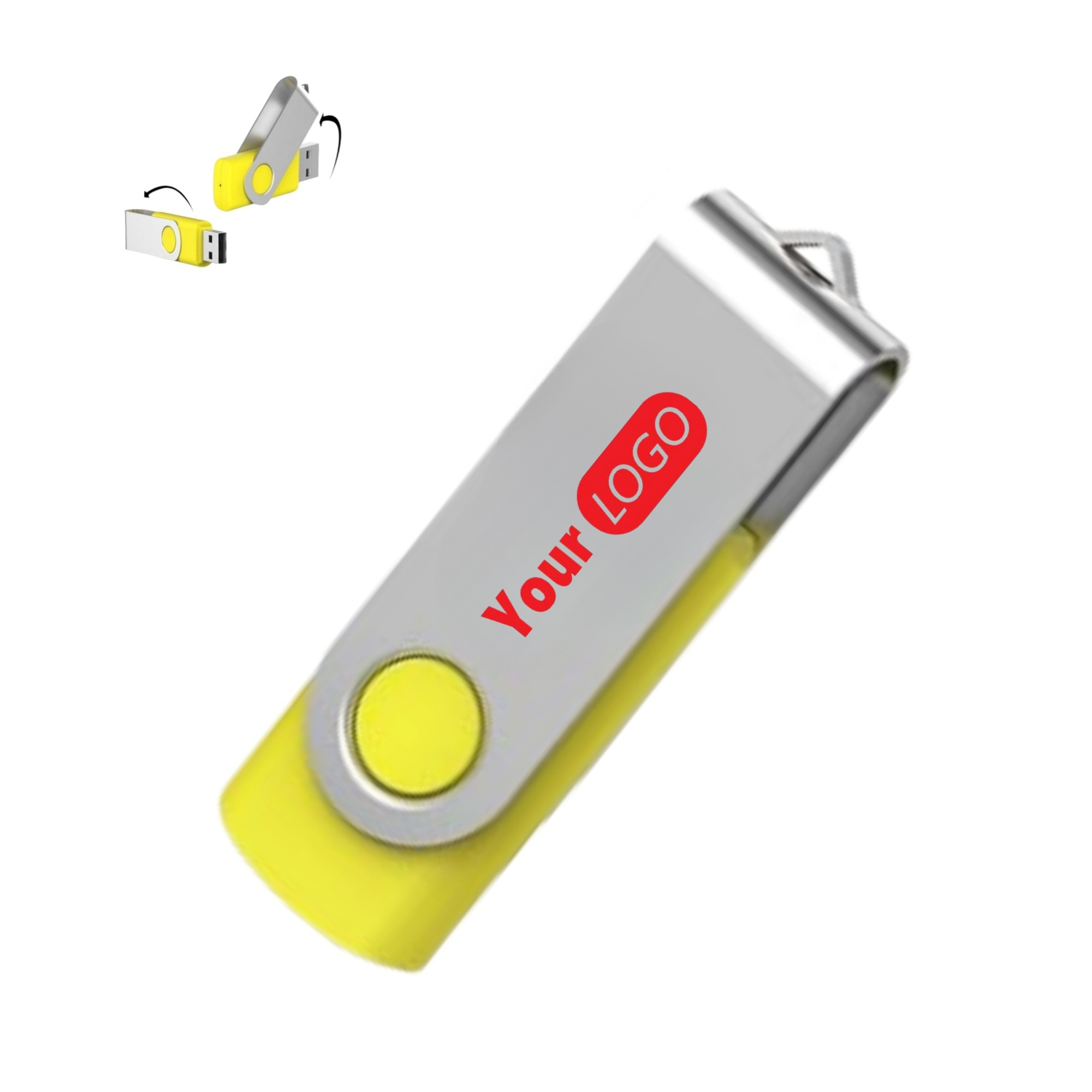 1GB Customizable Swivel USB Flash Drive 2
