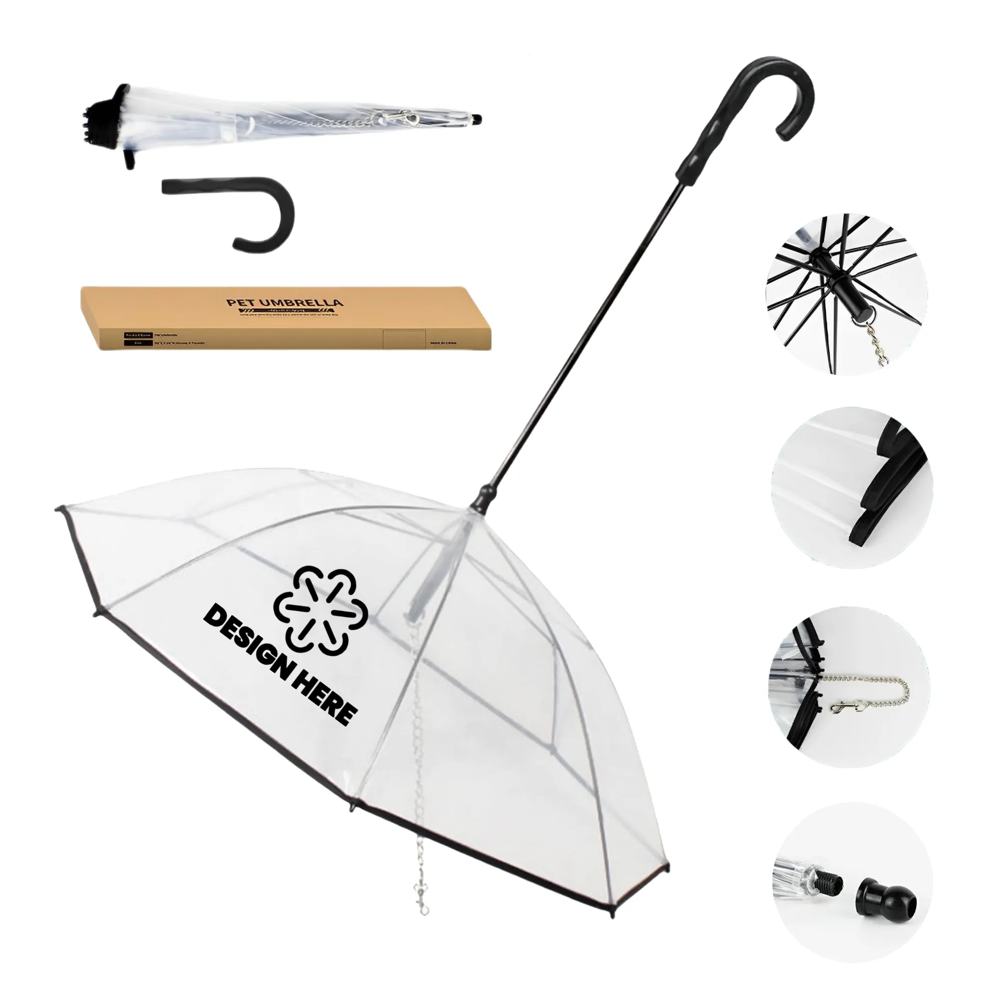 Outdoor Inverted Pet Umbrella With Adjustable Leash 1
