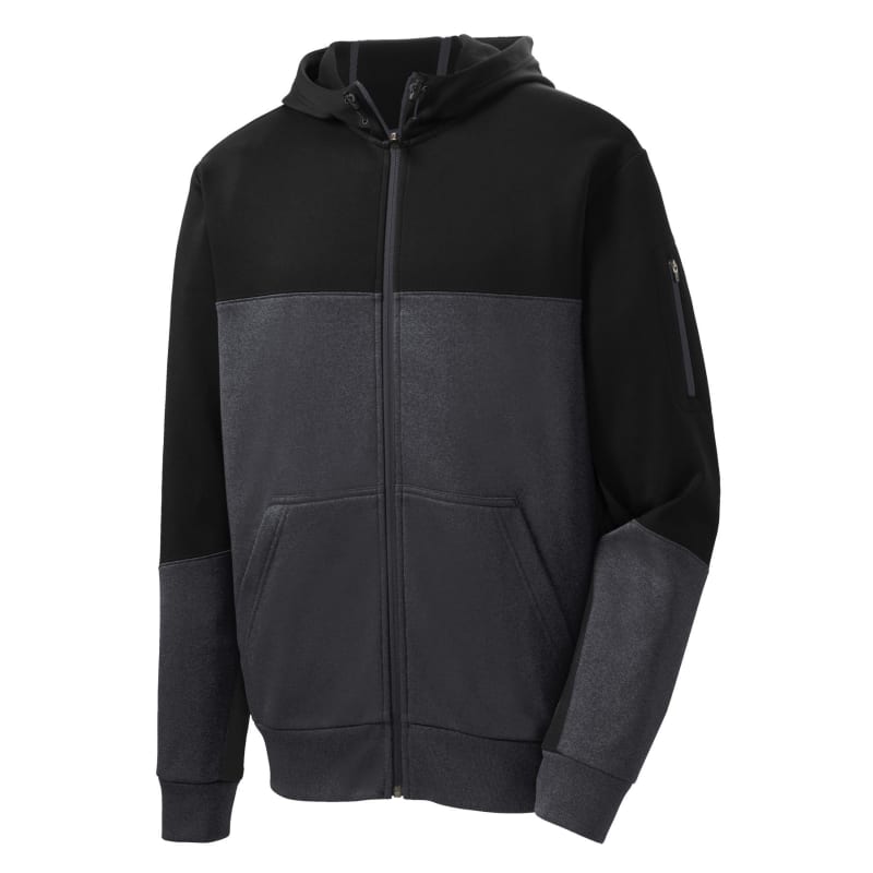 Sport-Tek Tech Fleece Colorblock Full-Zip Hooded Jacket. 27