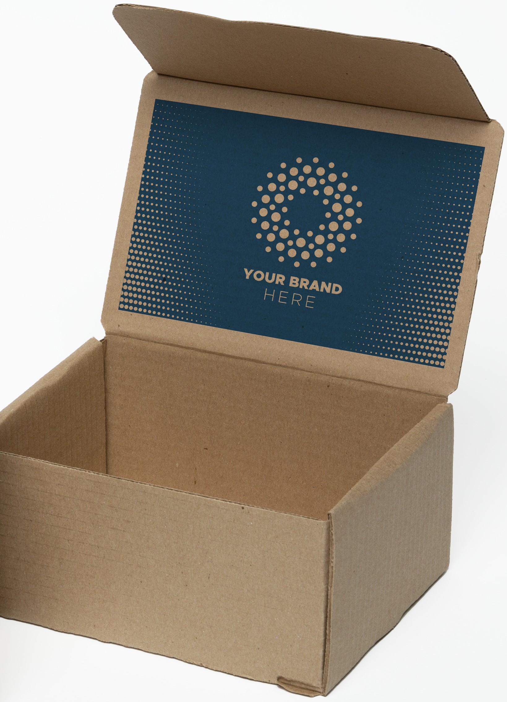 One Color Natural Display Mailer Box w/Inside Imprint (8" x 6" x 4")