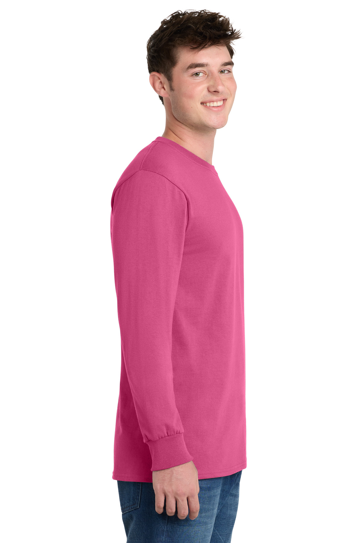 Port & Co Long Sleeve Essential Tee. PC61LS 100