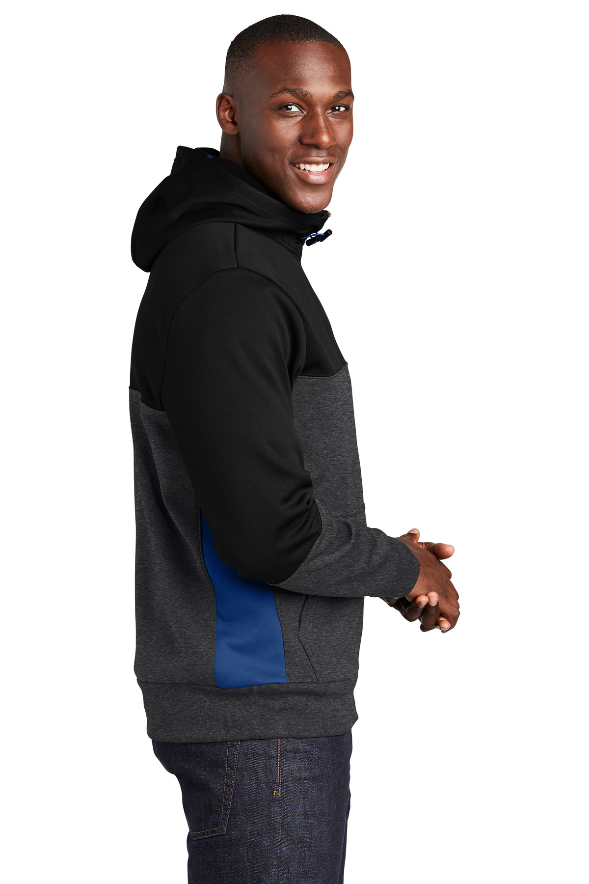 Sport-Tek Tech Fleece Colorblock Full-Zip Hooded Jacket. ST245 28