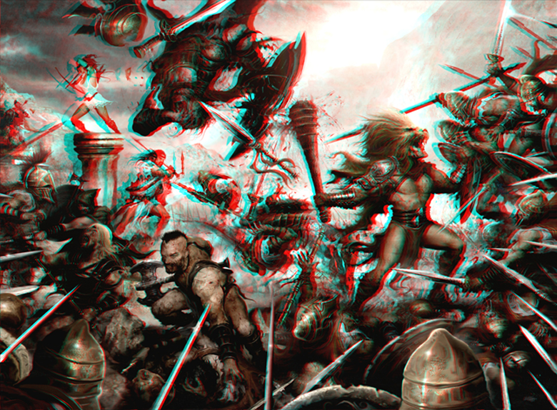 3D Glasses - Red/Cyan Lenses - Full Color Imprint 3