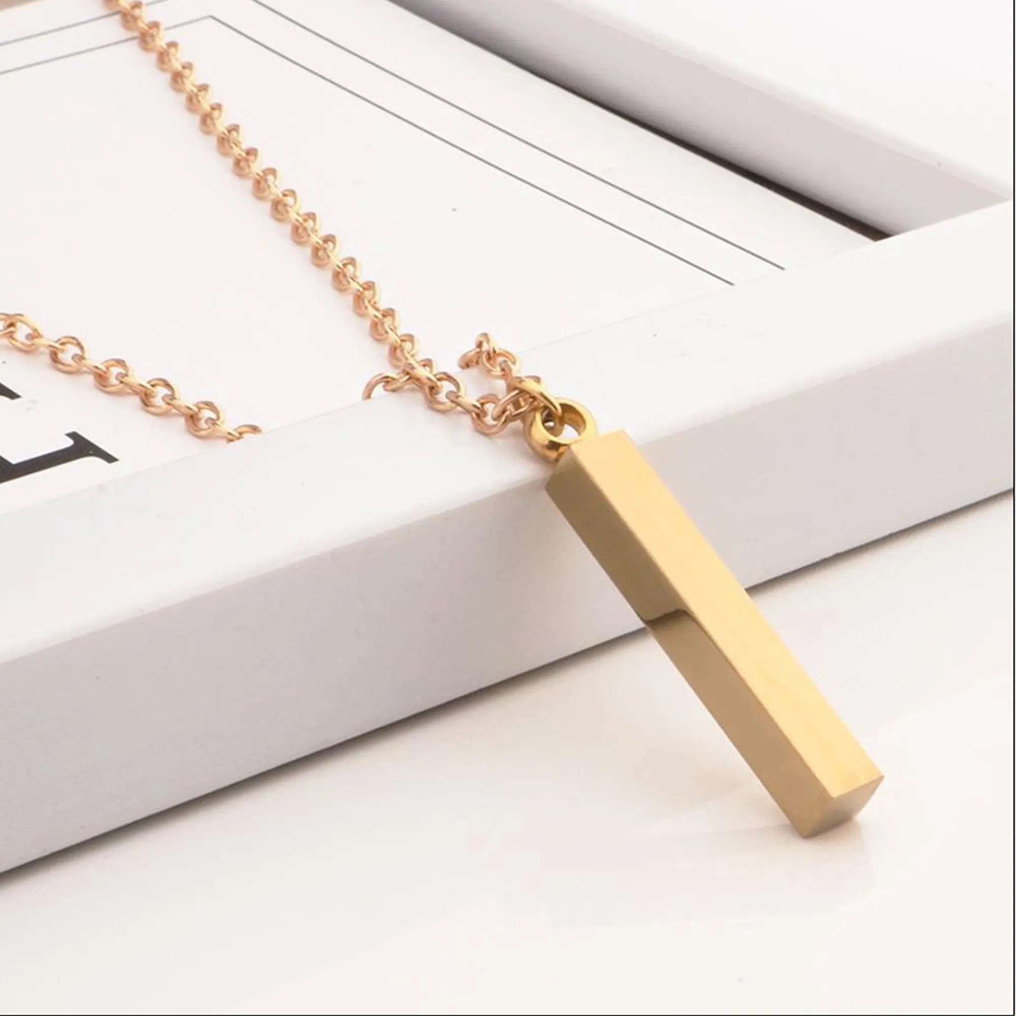 Stainless Steel Wishing Pillar Necklace 4