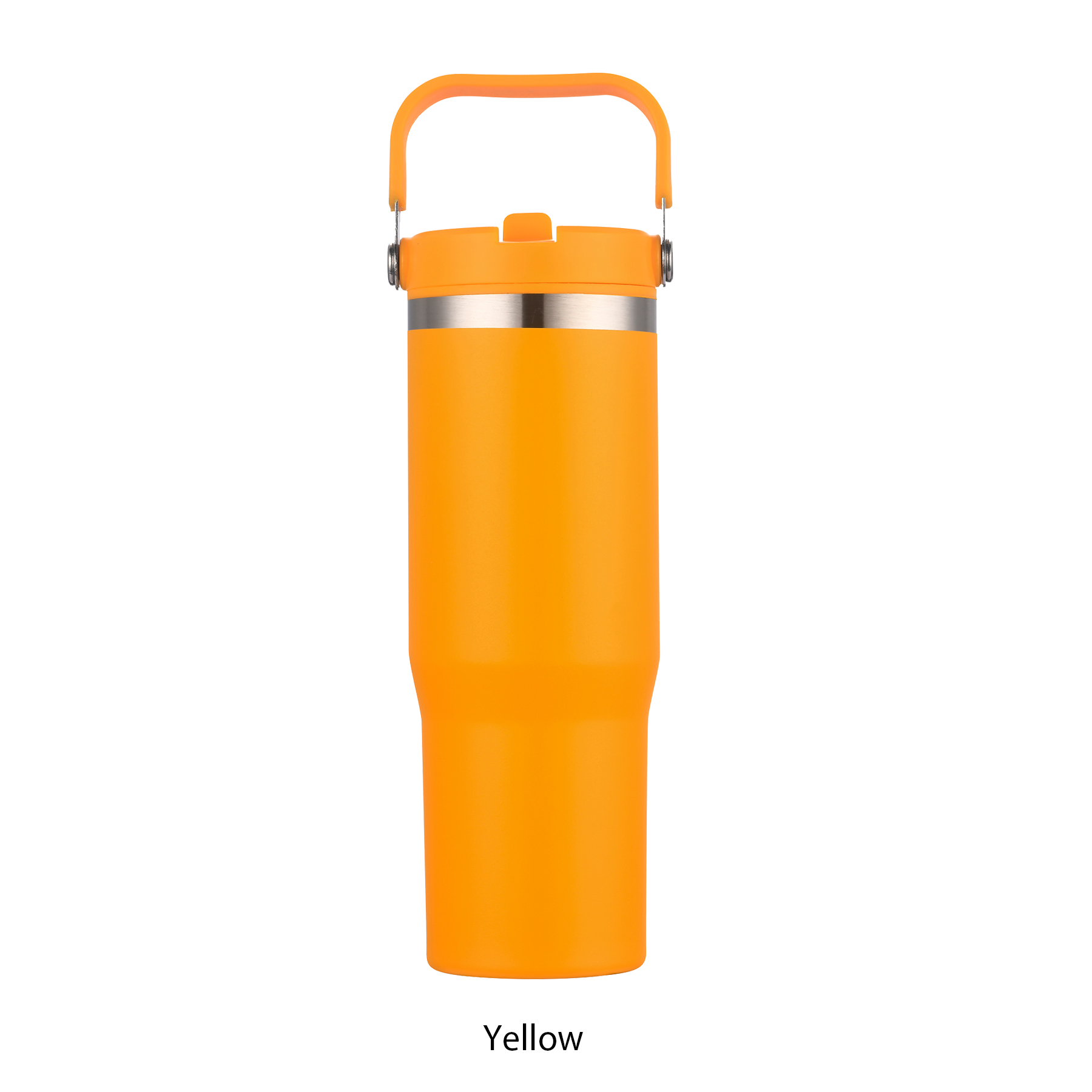 30 oz. Double Wall Travel Mug with Straw Lid & Carry Handle 16