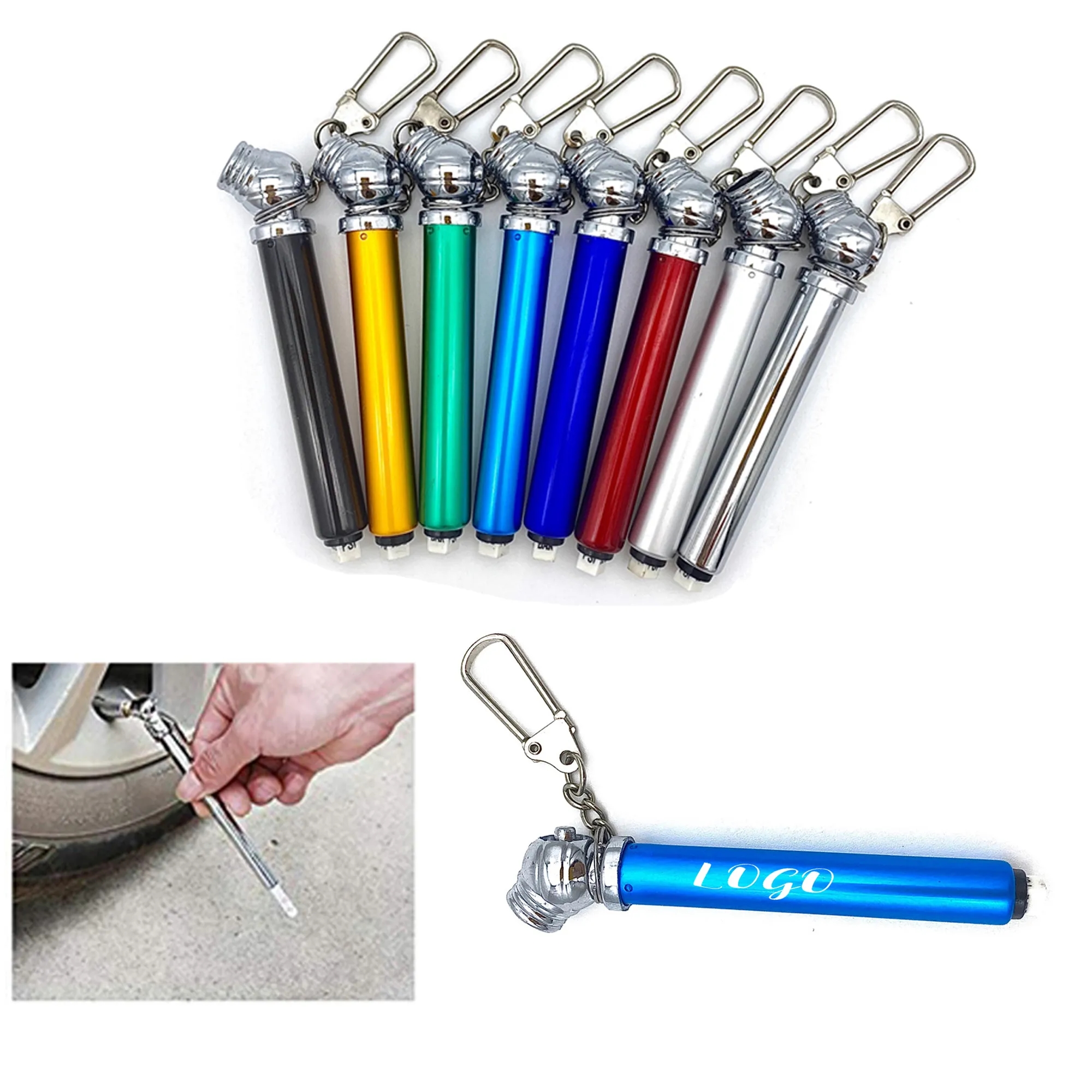Portable Mini Tire Gauge W/ Key Chain 2