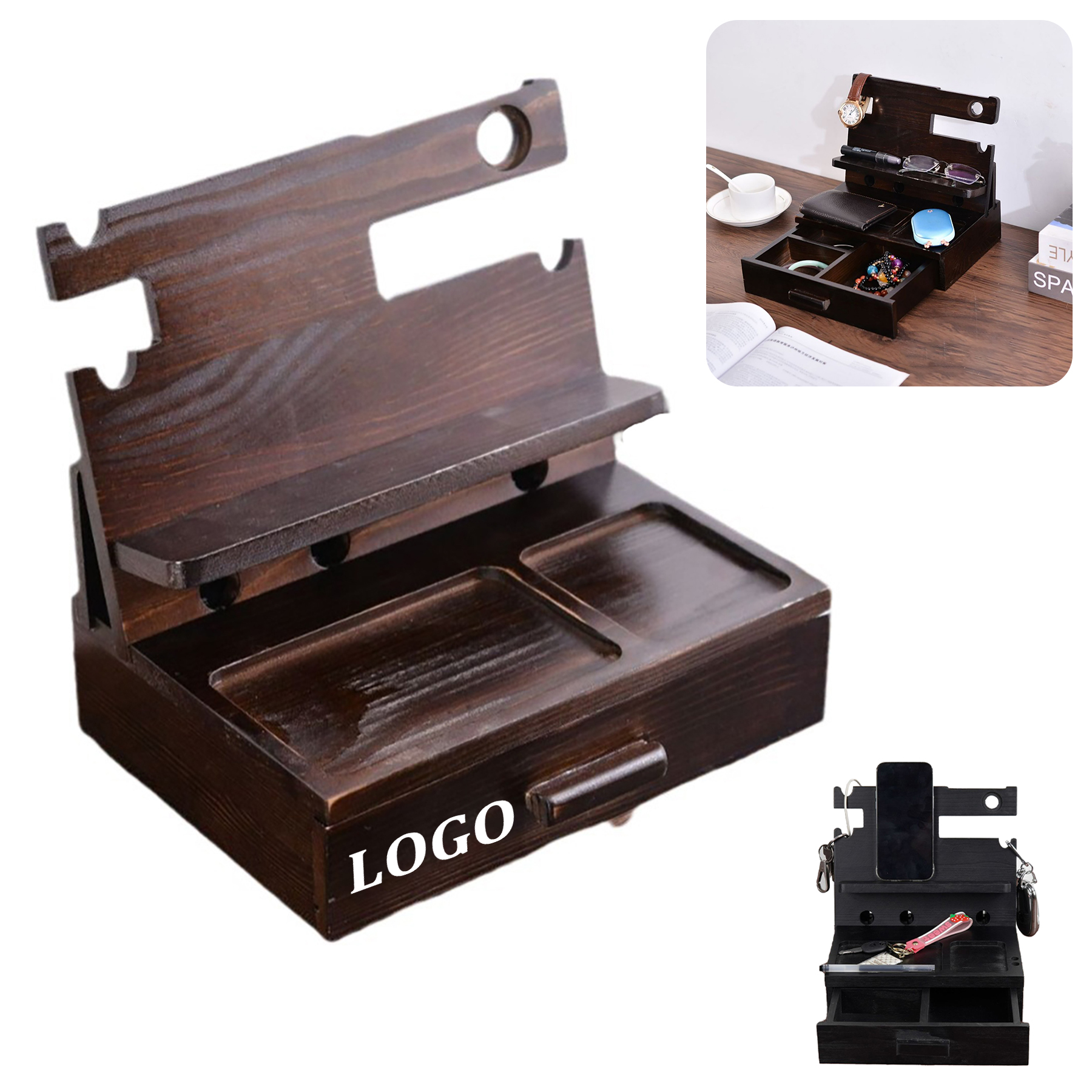 Wood Phone Docking Station 2