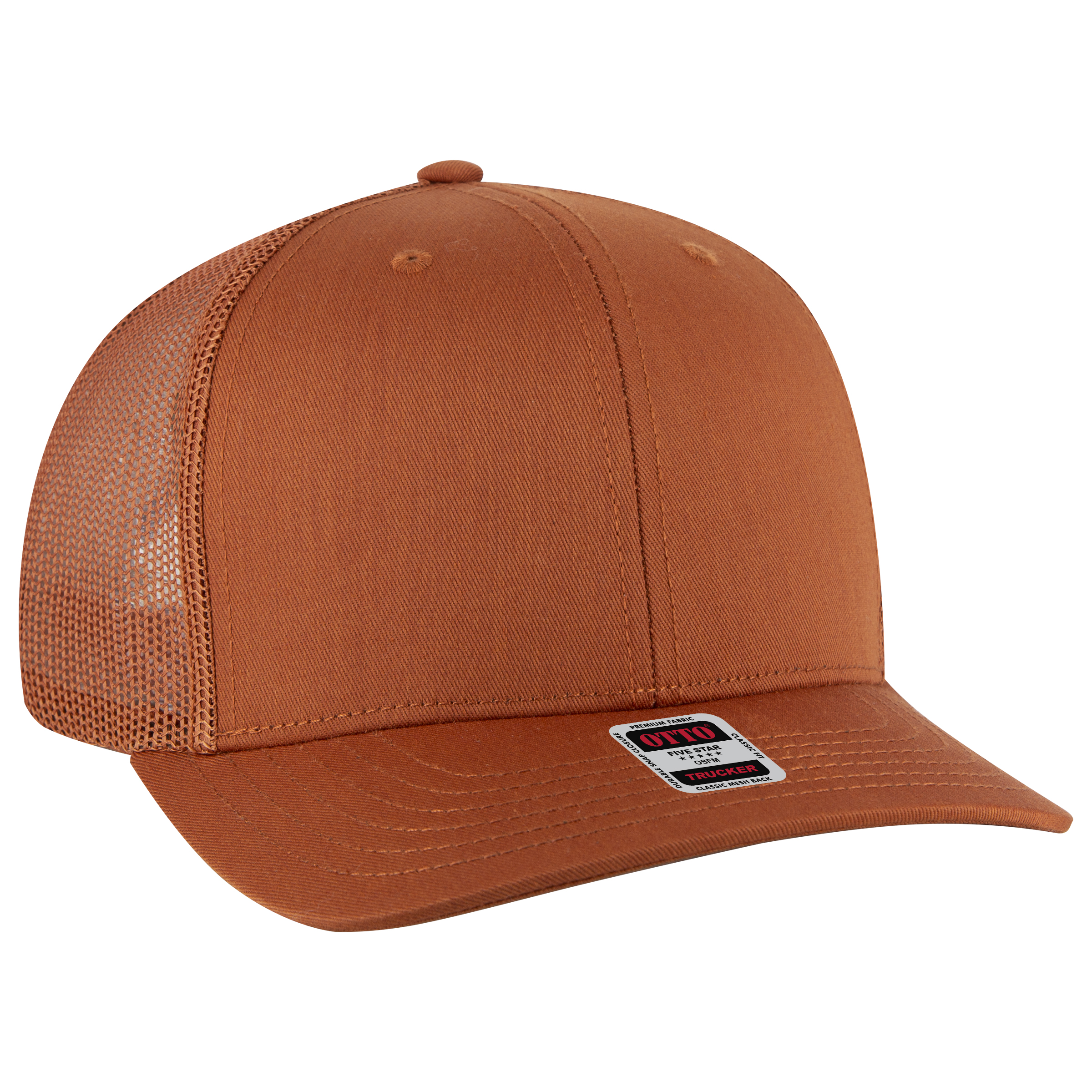 OTTO CAP® 6 Panel Mid Profile Mesh Back Trucker Hat 70