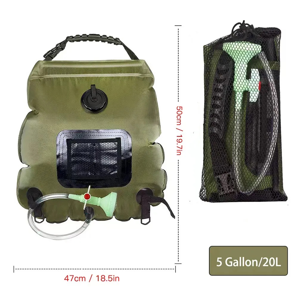 5 gallons/20L Solar Heating Camping Shower Bag 7