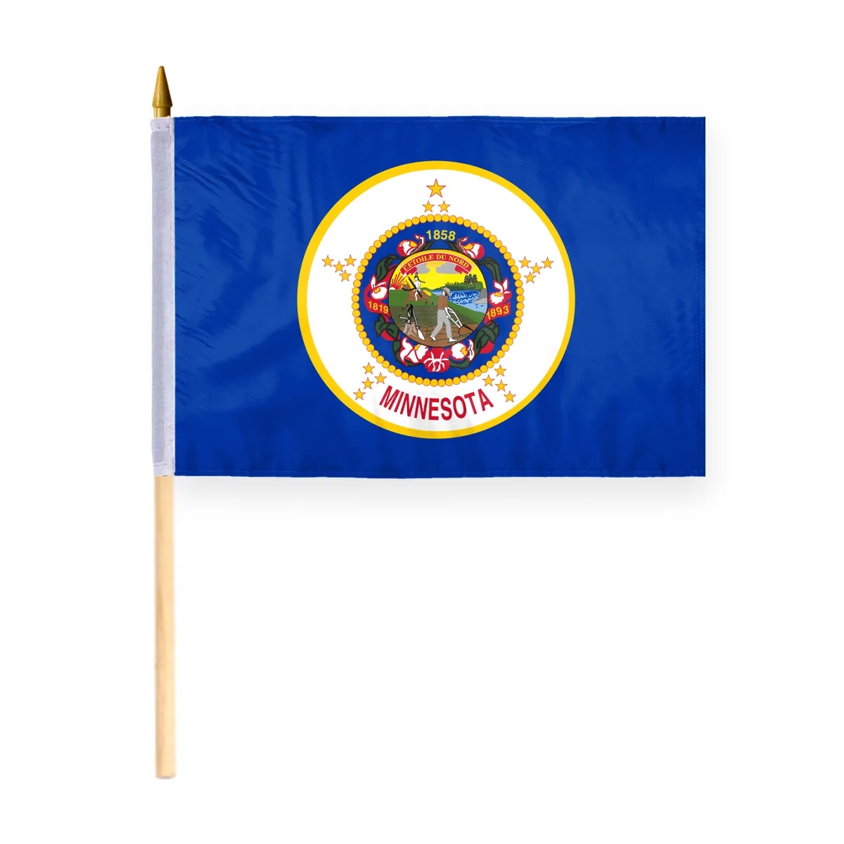 4"x6" & 12"x18'' Minnesota ePoly Printed Stick Flags 1