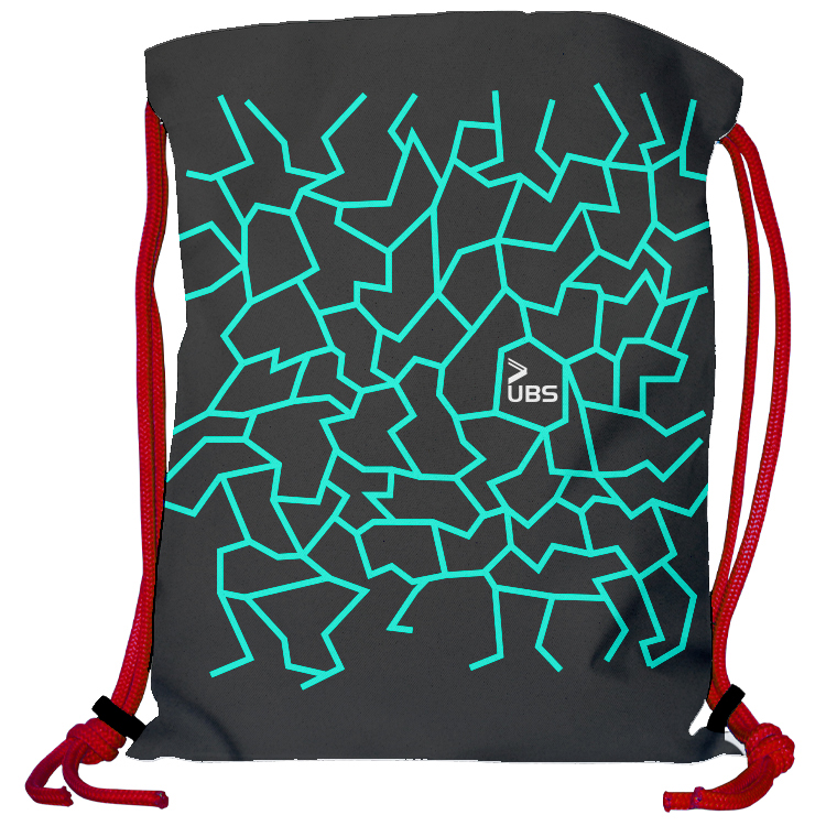 Super Drawstring Pack (Two side Imprint)-Red Heavy Rope 8