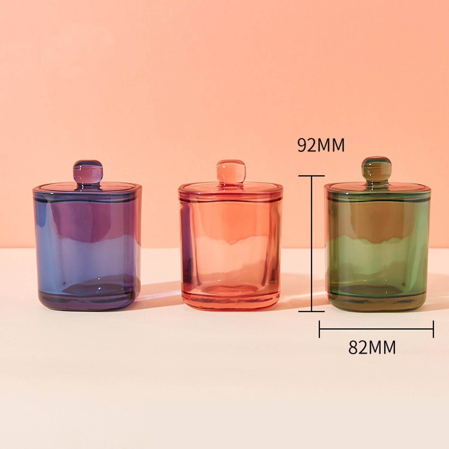 200ml Colored Glass Candle Holders 3